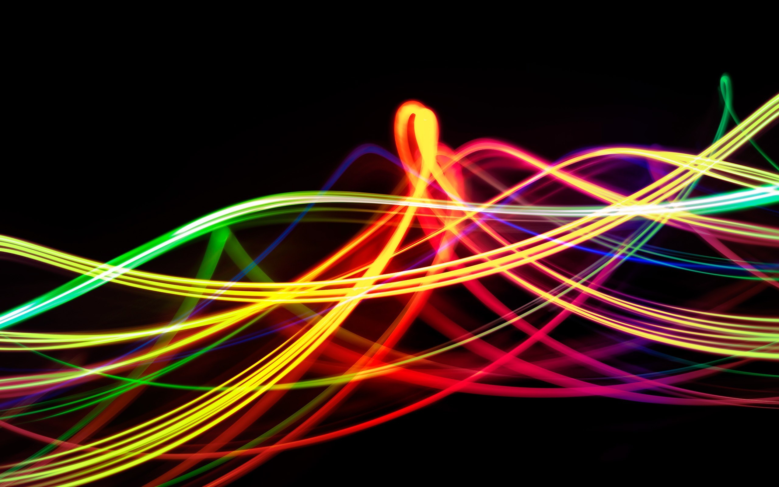 Streaks Lights Colorful Abstract 2560x1600