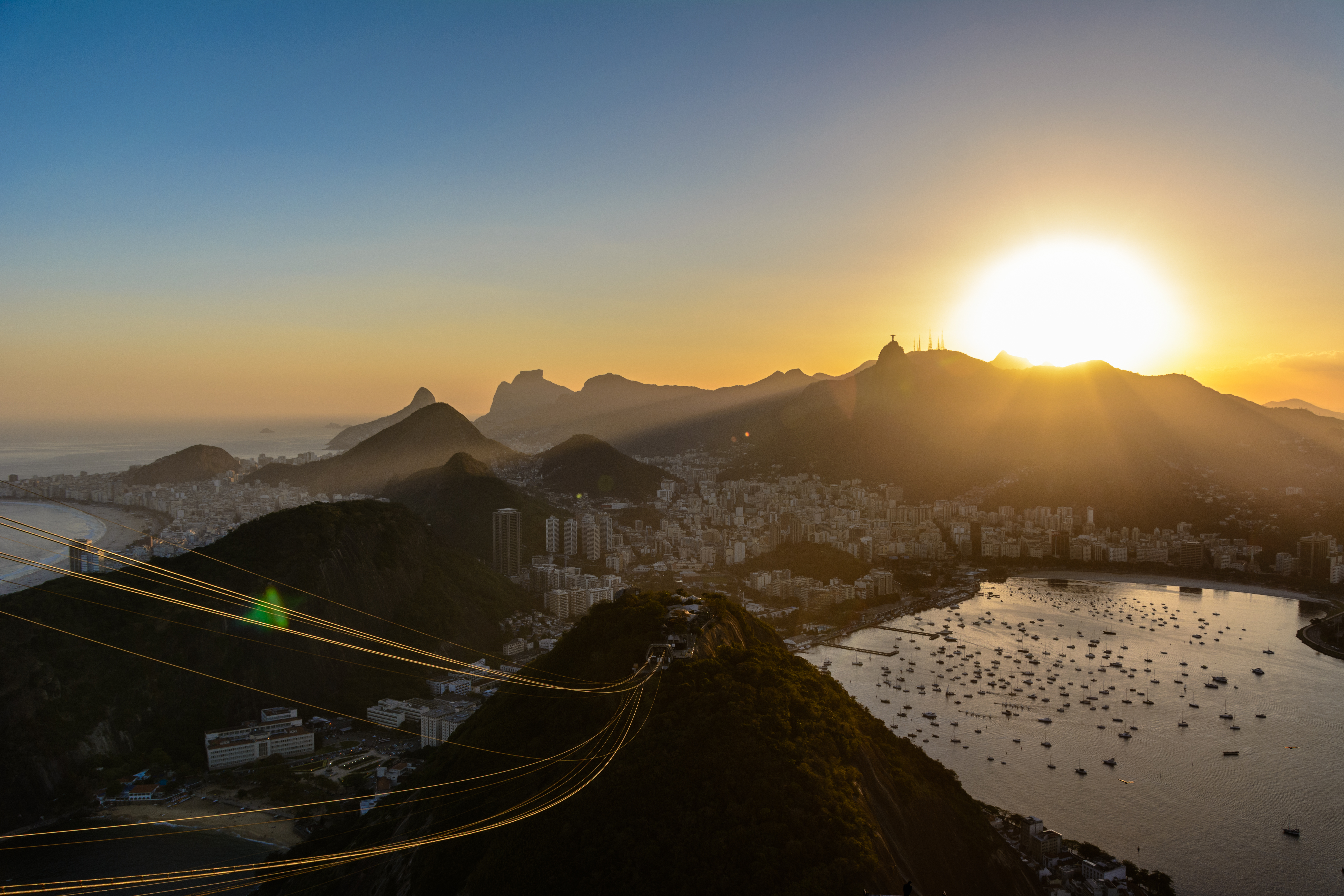 Rio De Janeiro Brazil Sunset Sugarloaf Mountain 6000x4000