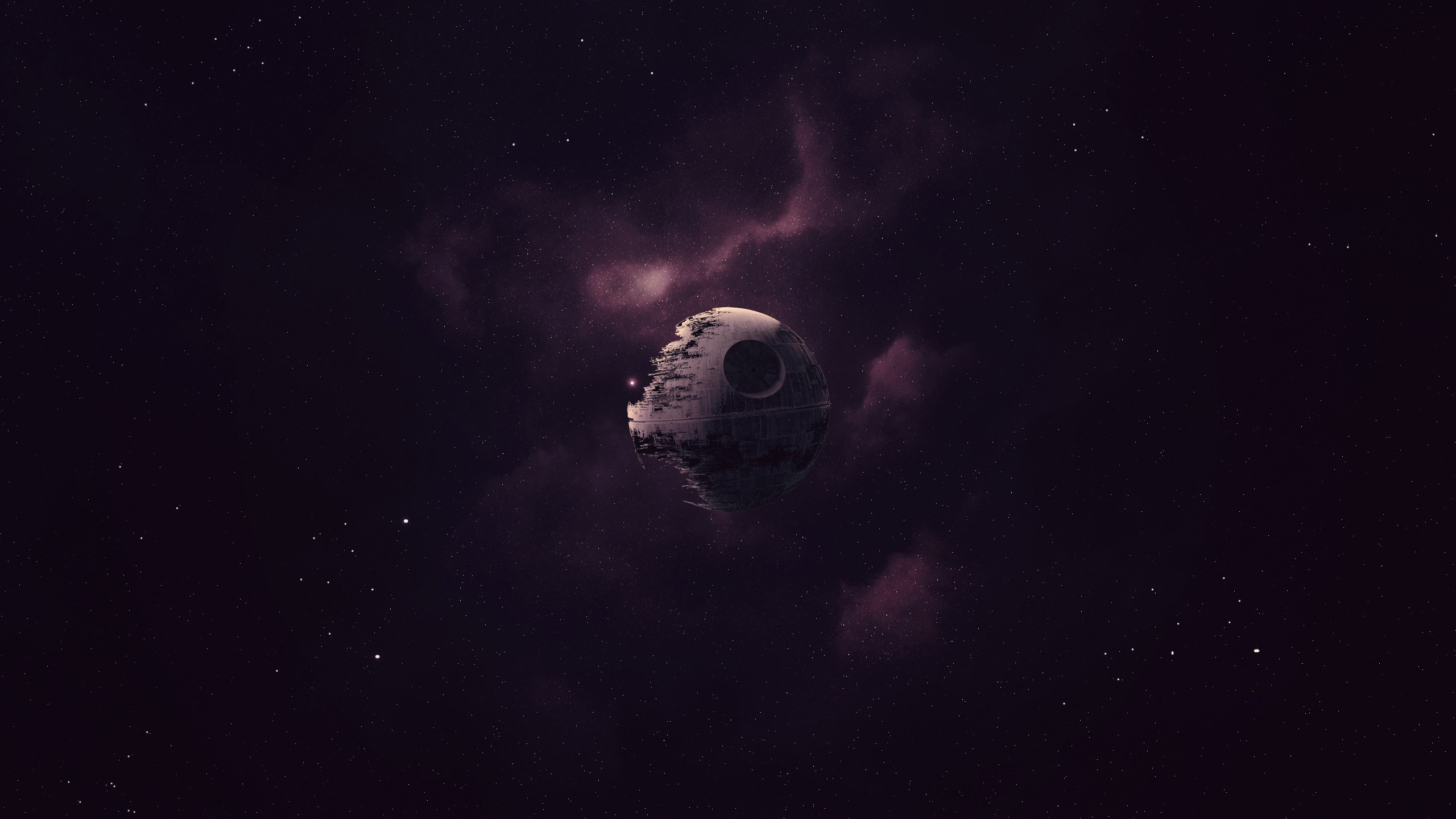 Star Wars Death Star Artwork Space Purple Star Wars Episode Vi The Return Of The Jedi Science Fictio 2560x1440