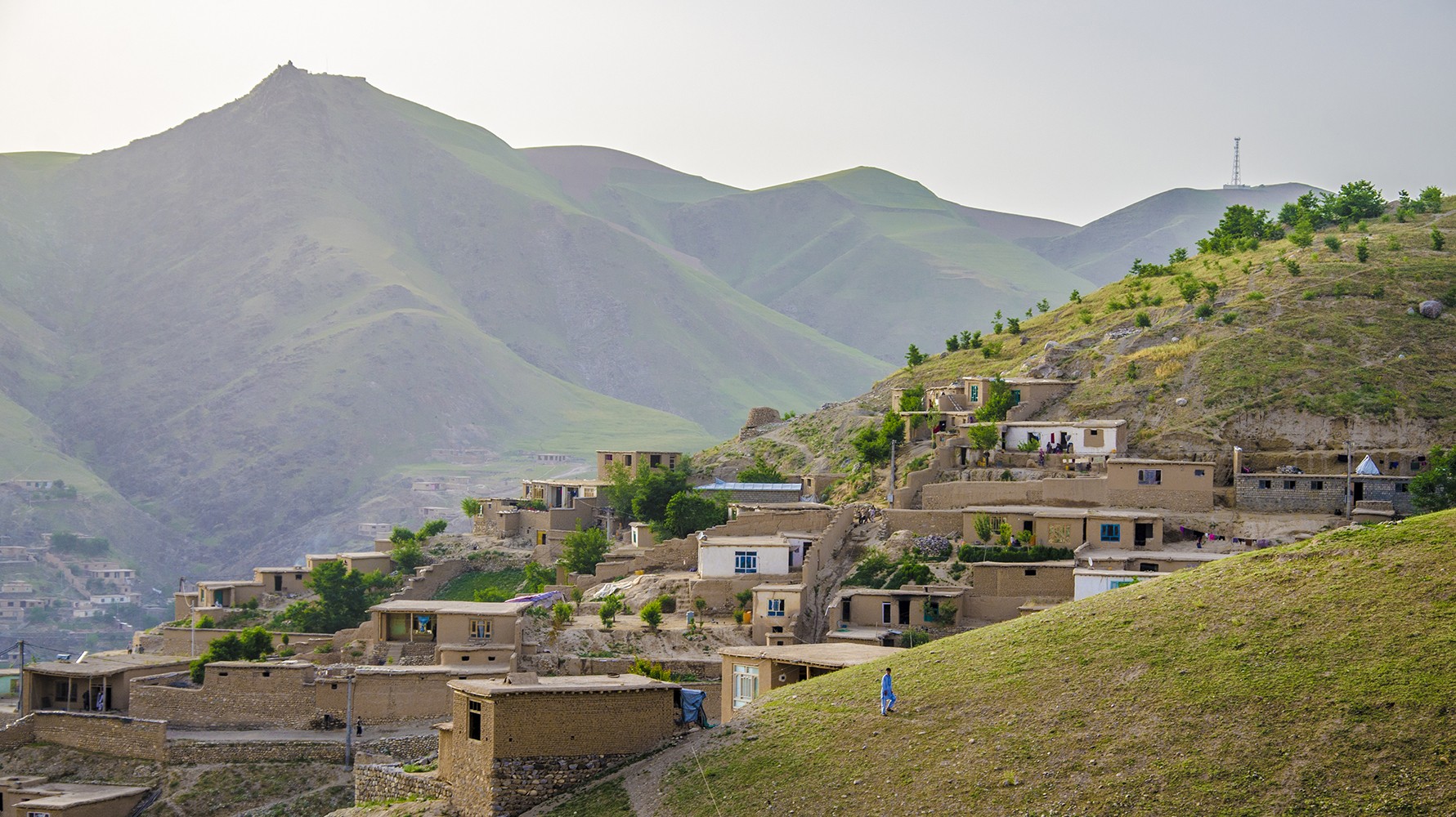 Afghanistan Nature Landscape Green House Stone House 1781x1000