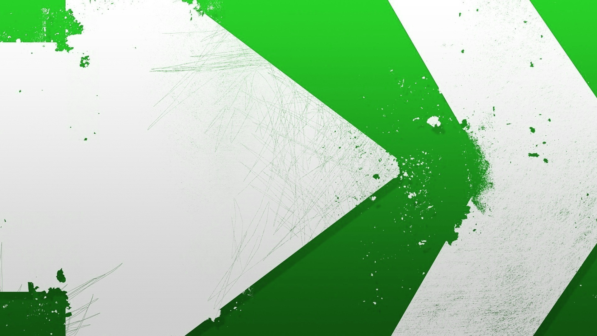 Green Simple Arrows Design Digital Art Artwork 1920x1080