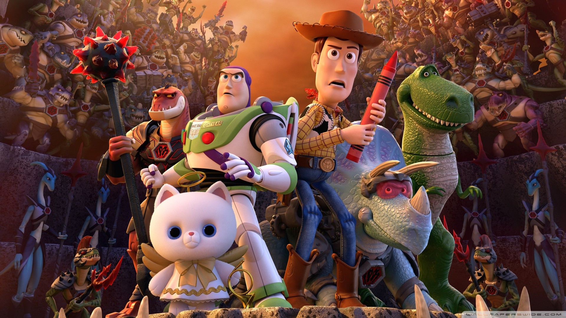 Toy Story TV Christmas Toys 1920x1080