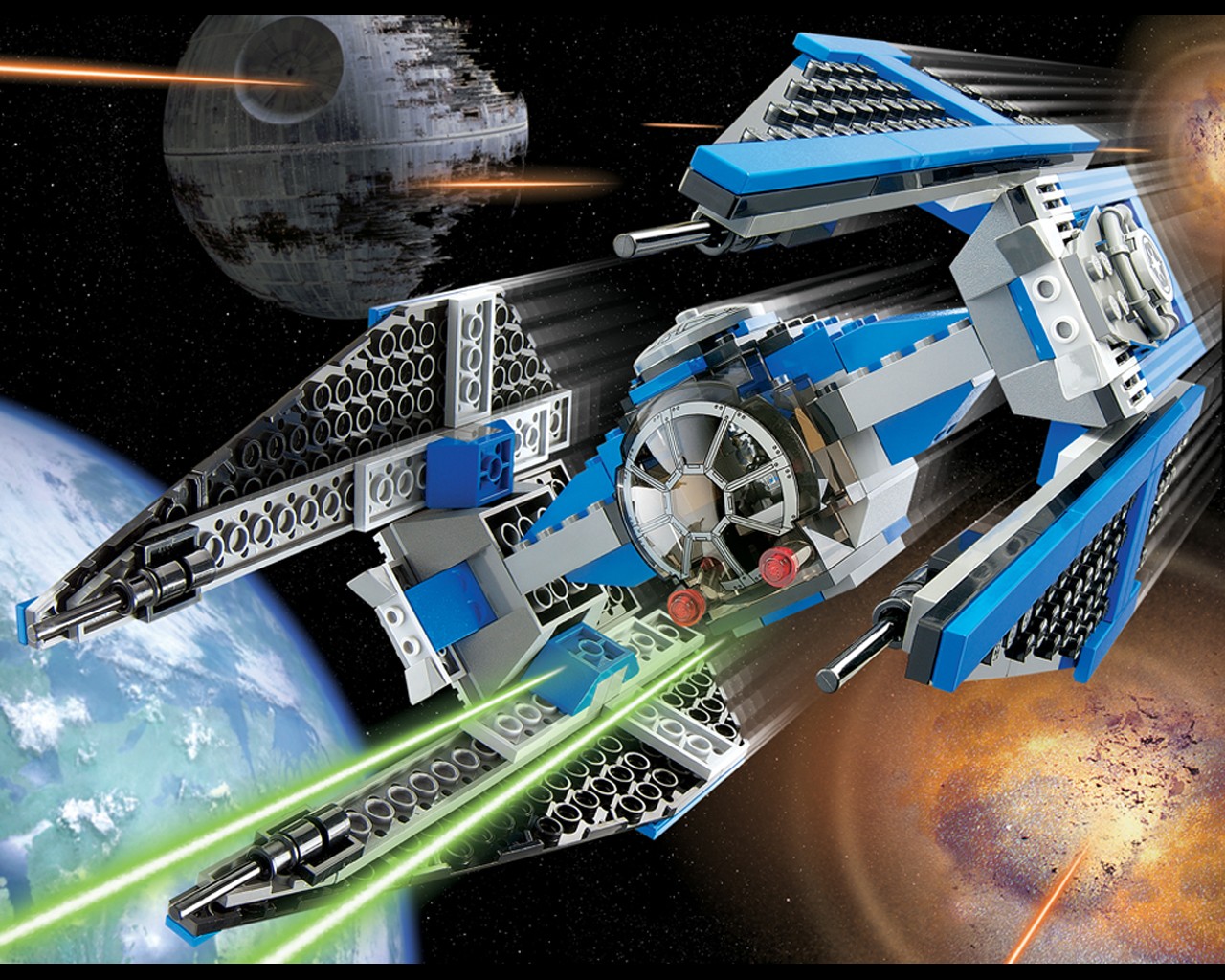LEGO LEGO Star Wars Star Wars TiE Fighter TiE Interceptor 1280x1024