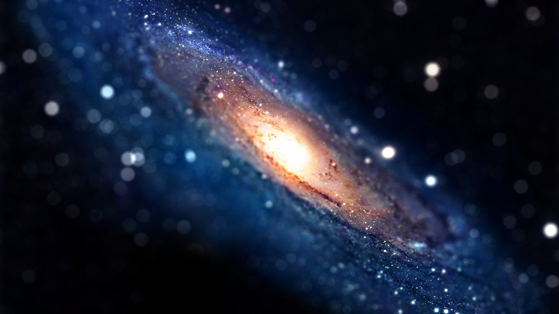 Space Galaxy Glitter Stars Andromeda Space Art Digital Art 1920x1080