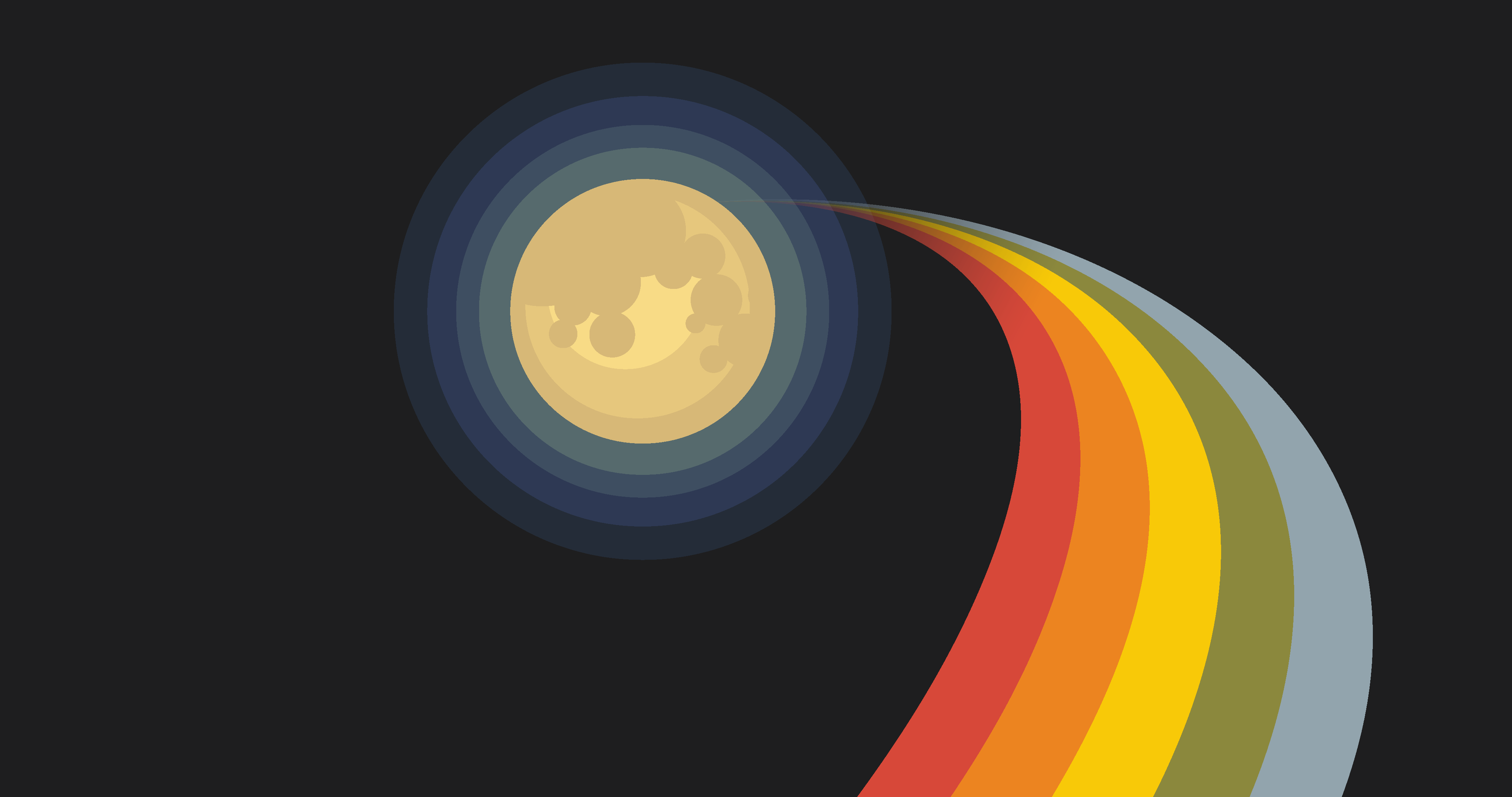 Ahoy Moon Rainbows Simple Simple Background Minimalism 4096x2160