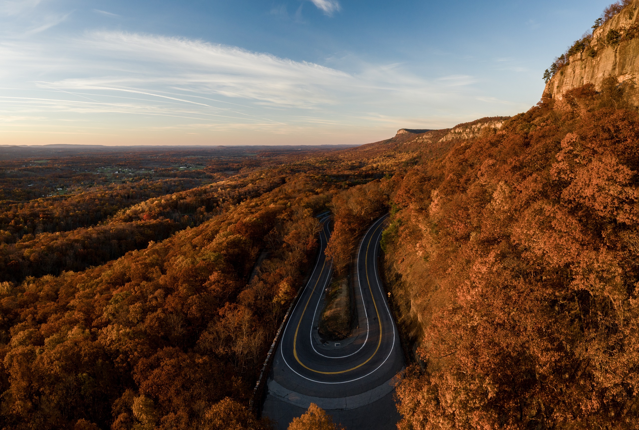 Nature Landscape Road Hairpin Turns Forest Trees 2560x1723