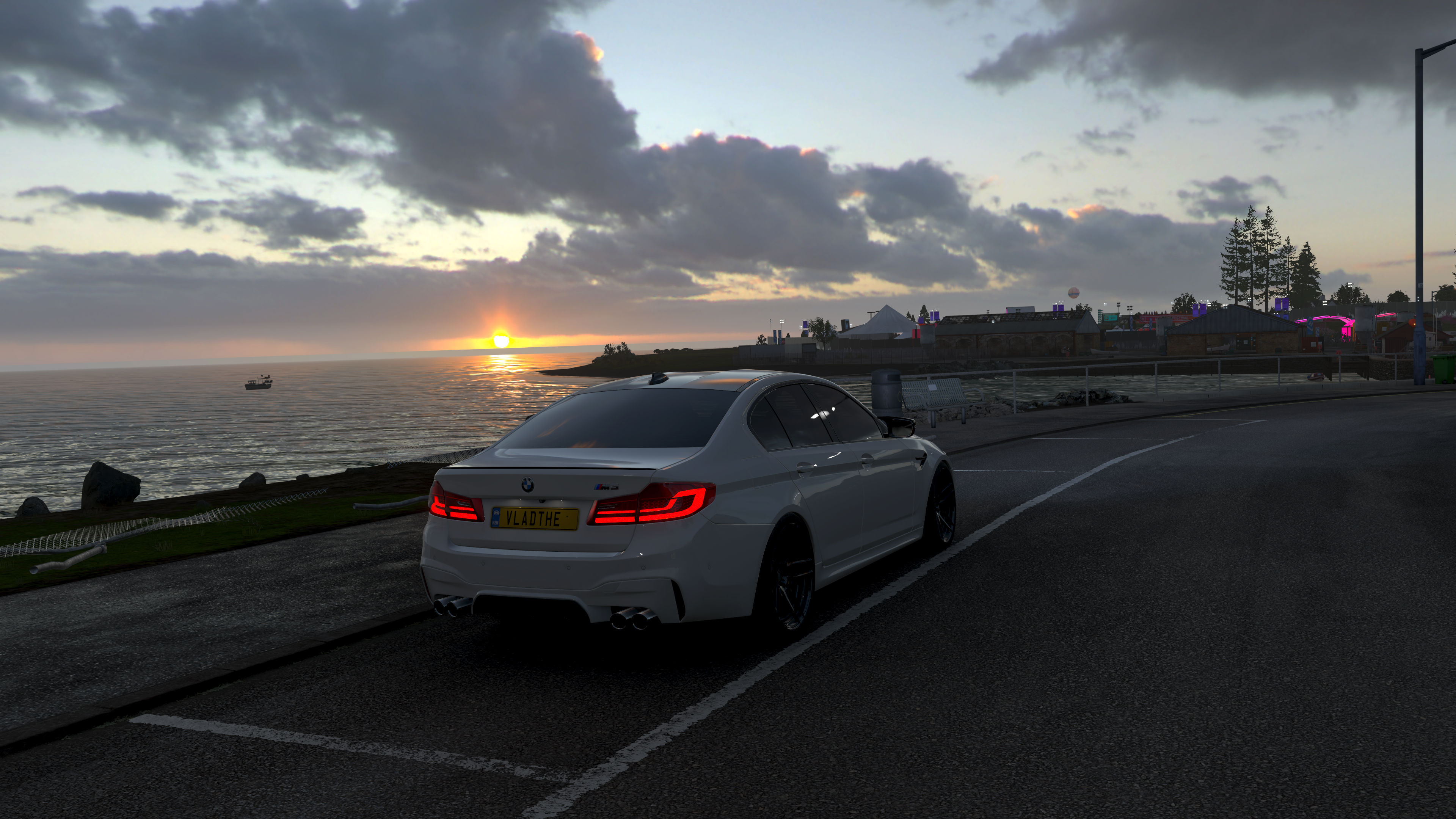 Forza Forza Horizon 4 Video Games Road BMW Screen Shot Car BMW F90 BMW 5 Series 3840x2160