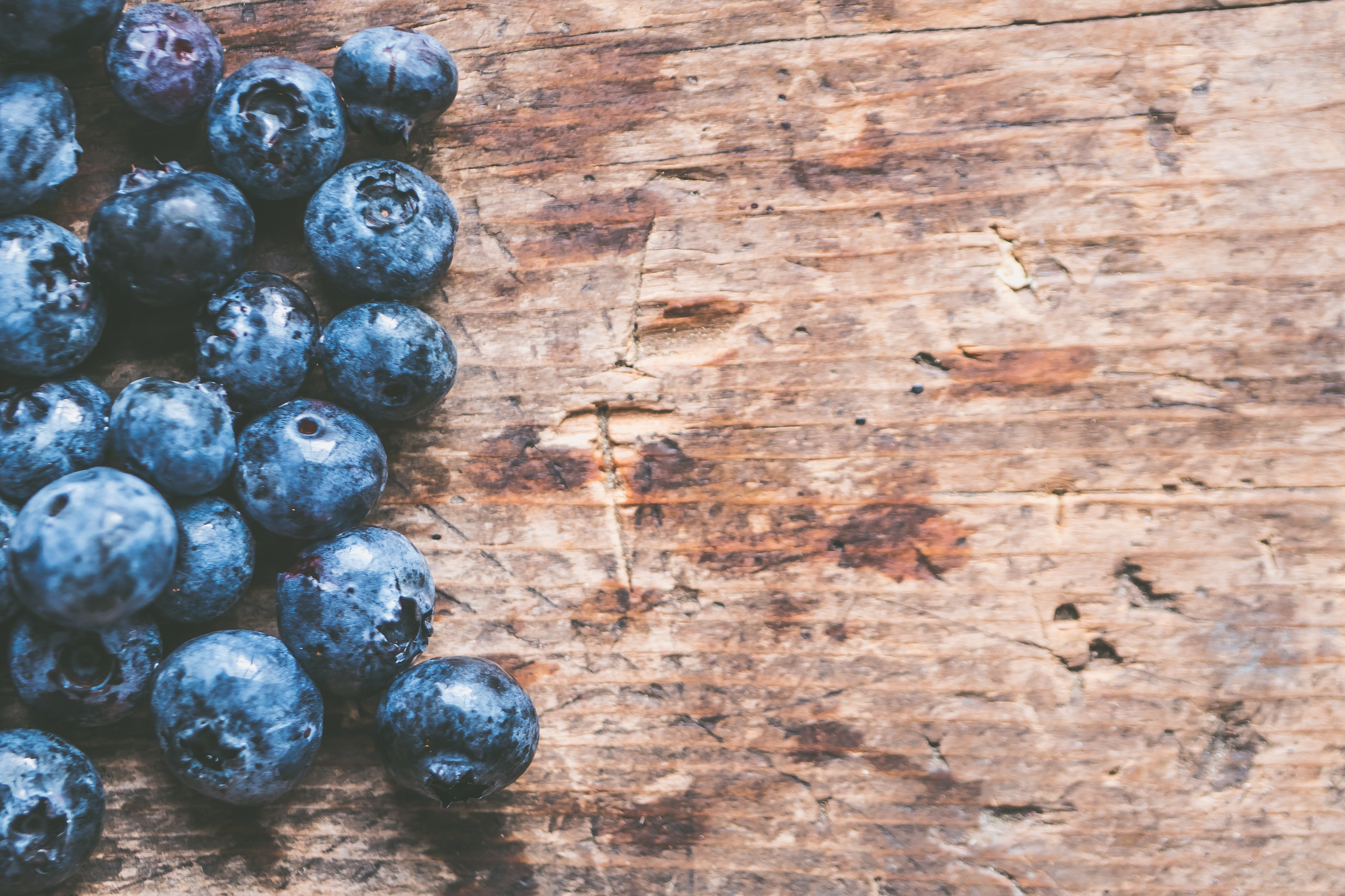 Blueberries Closeup Food Fresh Fruit Table 4294x2863