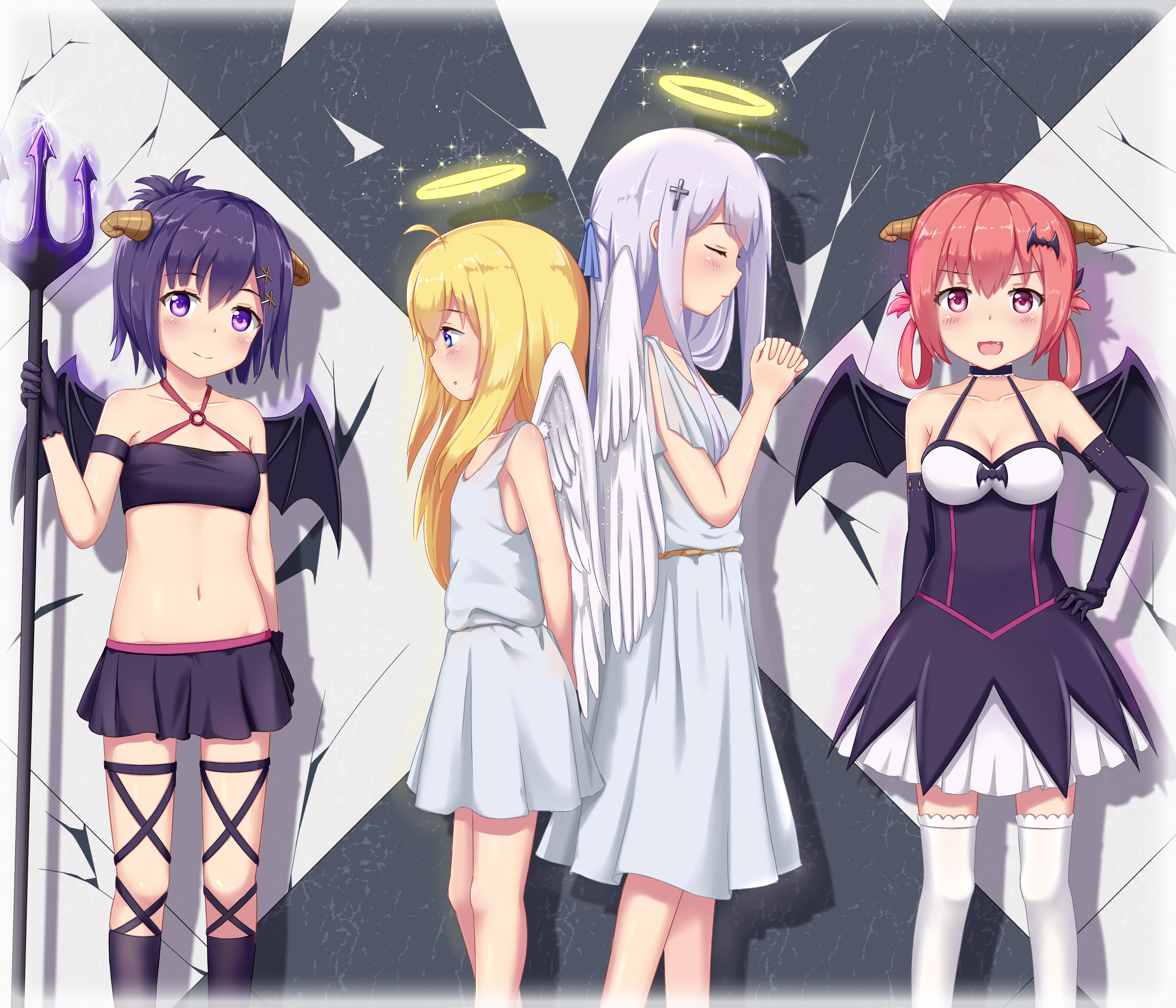 Gabriel Tenma White Vignette Tsukinose April Raphiel Shiraha Ainsworth Satanichia Kurumizawa McDowel 2800x2400