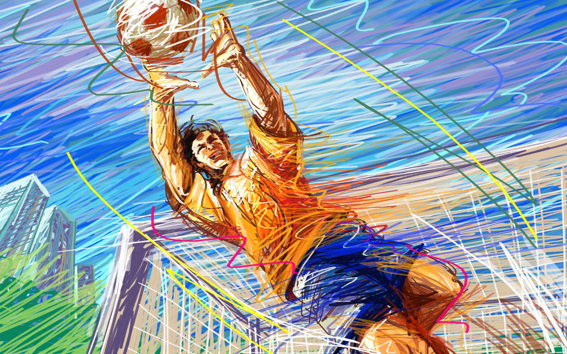 Soccer Goalkeeper Artwork Sport 1920x1200