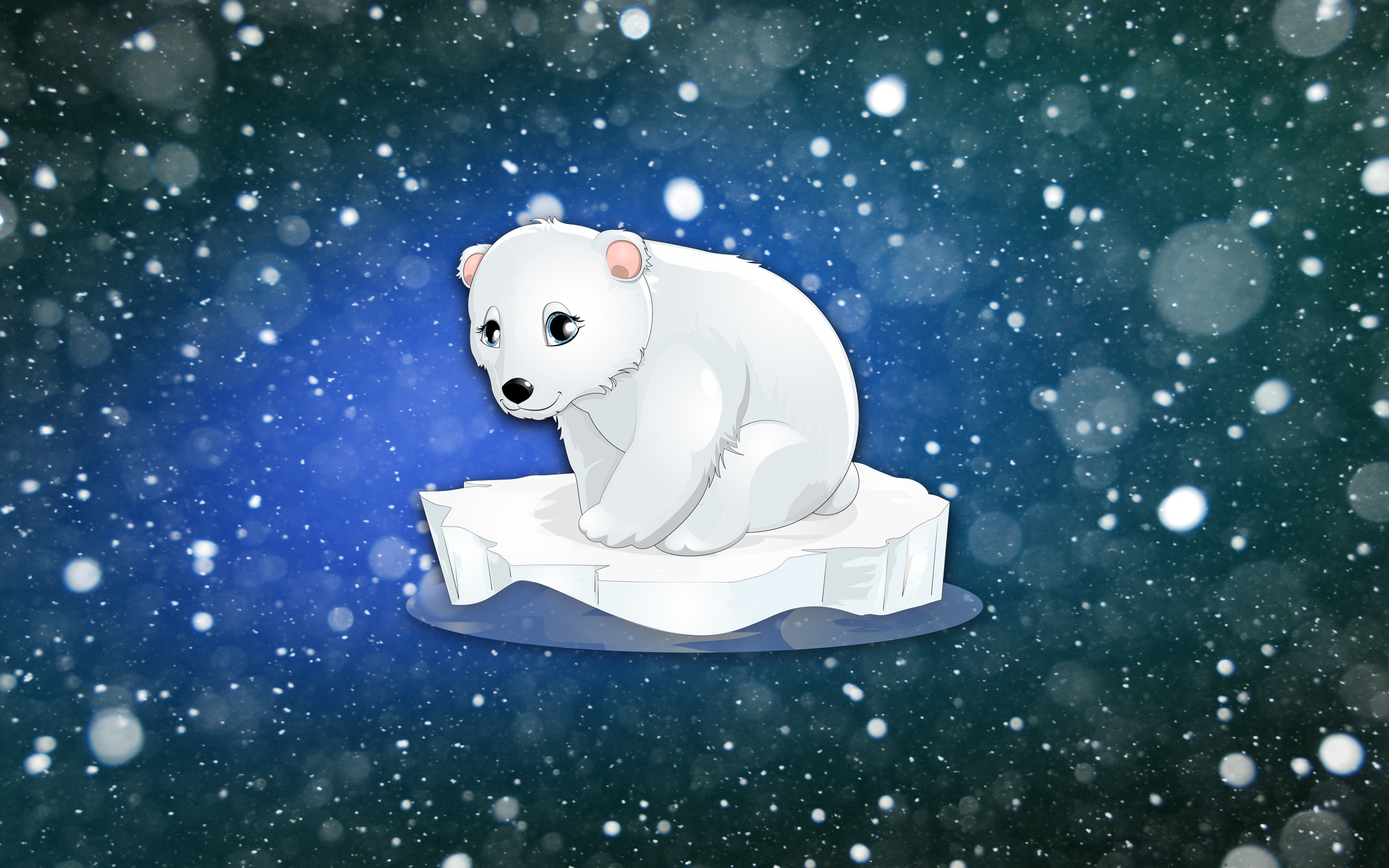 Animals Polar Bears Artwork 2560x1600
