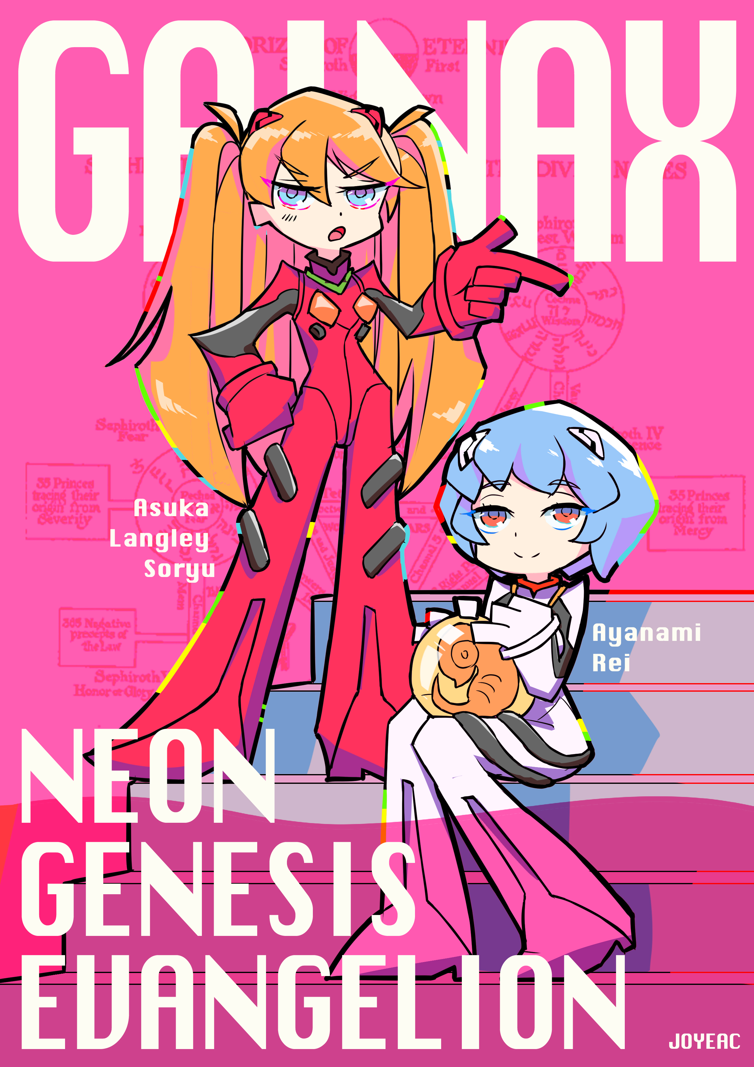 Neon Genesis Evangelion Anime Girls Plugsuit Twintails Long Hair Short Hair 2D Asuka Langley Soryu A 2480x3508