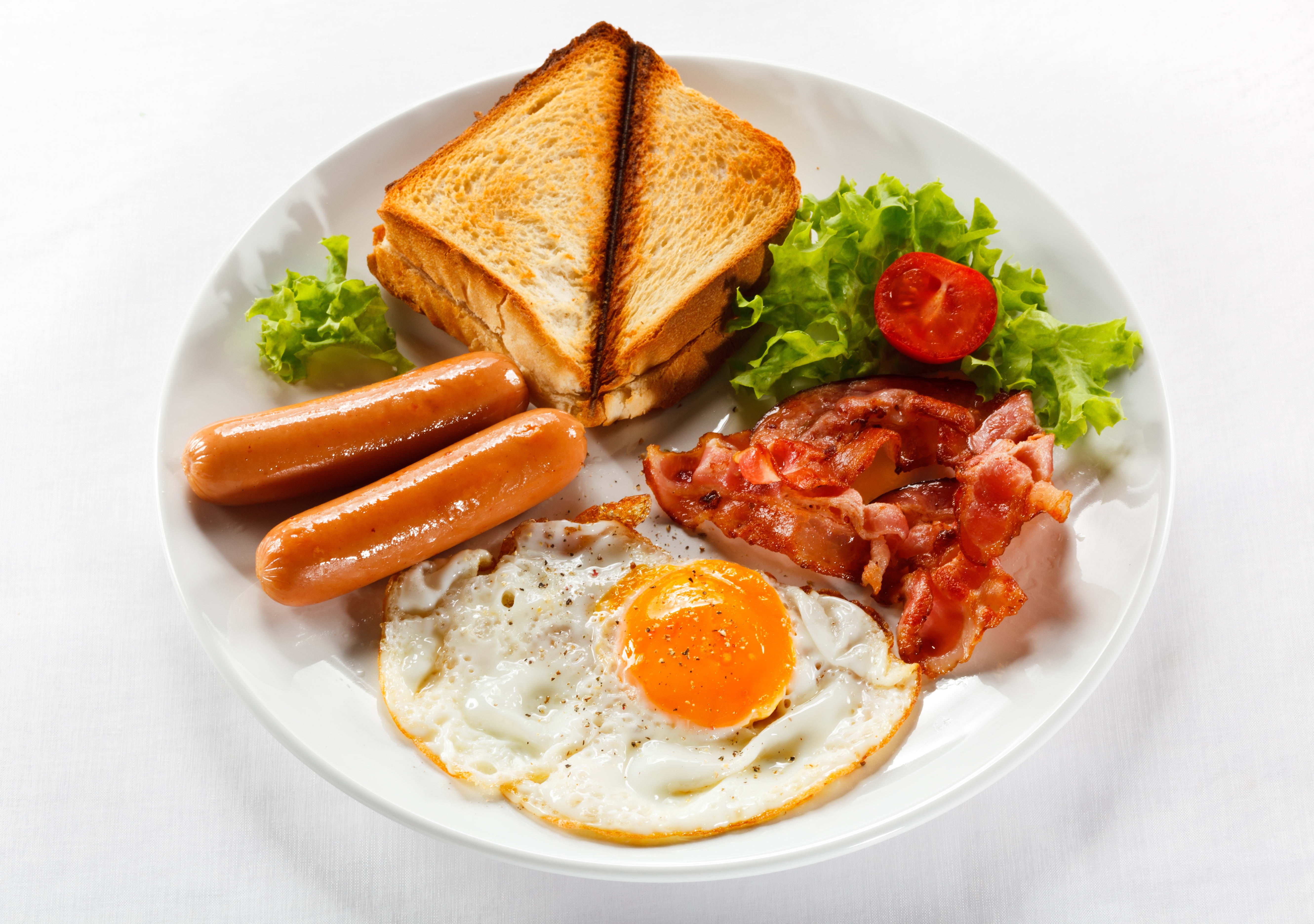 Breakfast Bacon Toast Sausage Egg 5322x3744