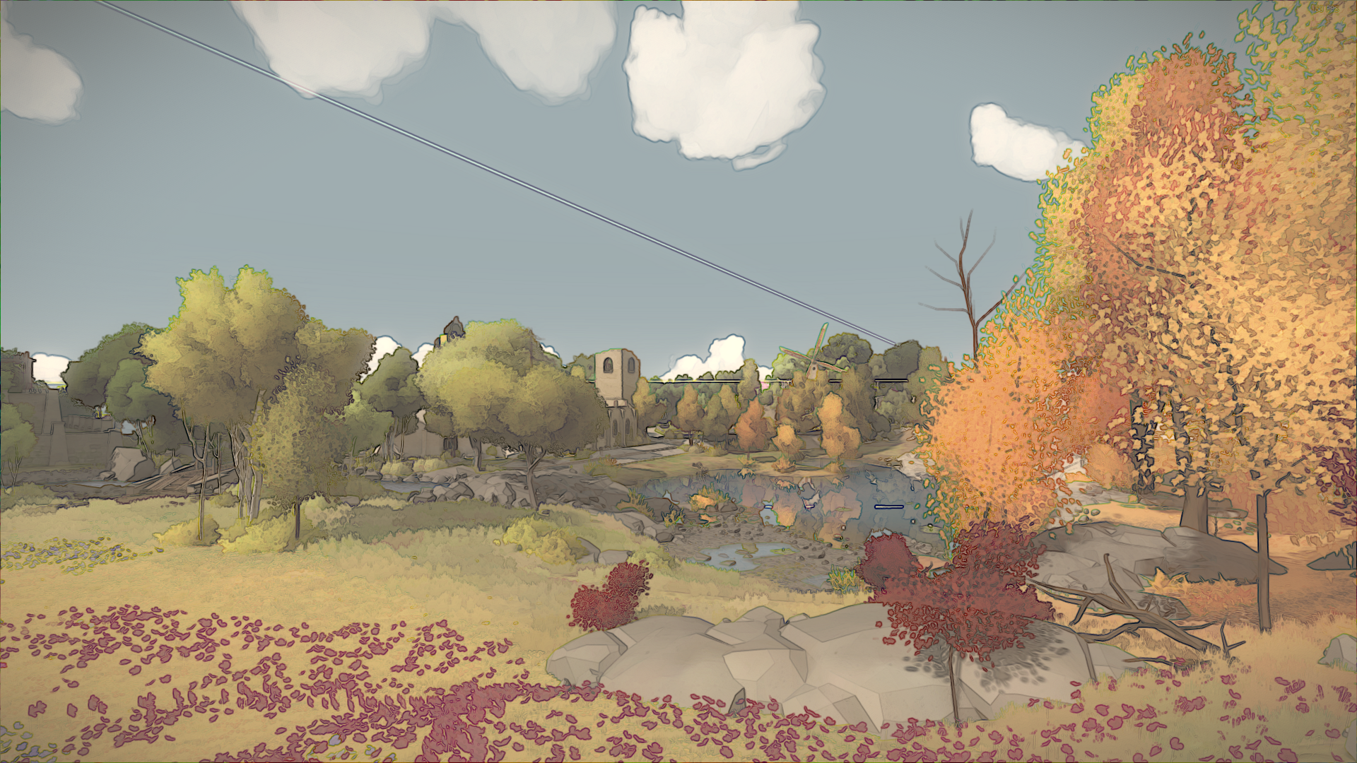 The Witness Video Game Art Nature Filter 1920x1080