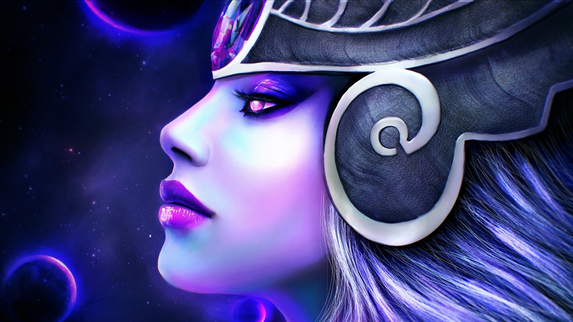 Face Fantasy Art Fantasy Girl Syndra League Of Legends 1920x1080