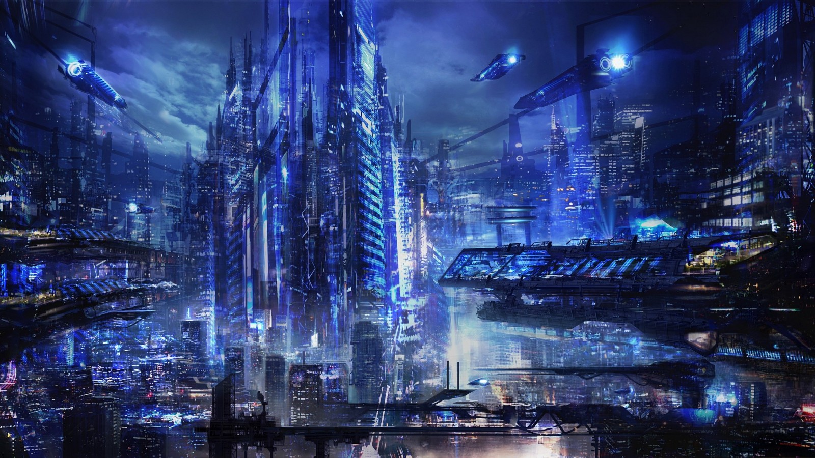 Cyberpunk Cityscape 1600x900