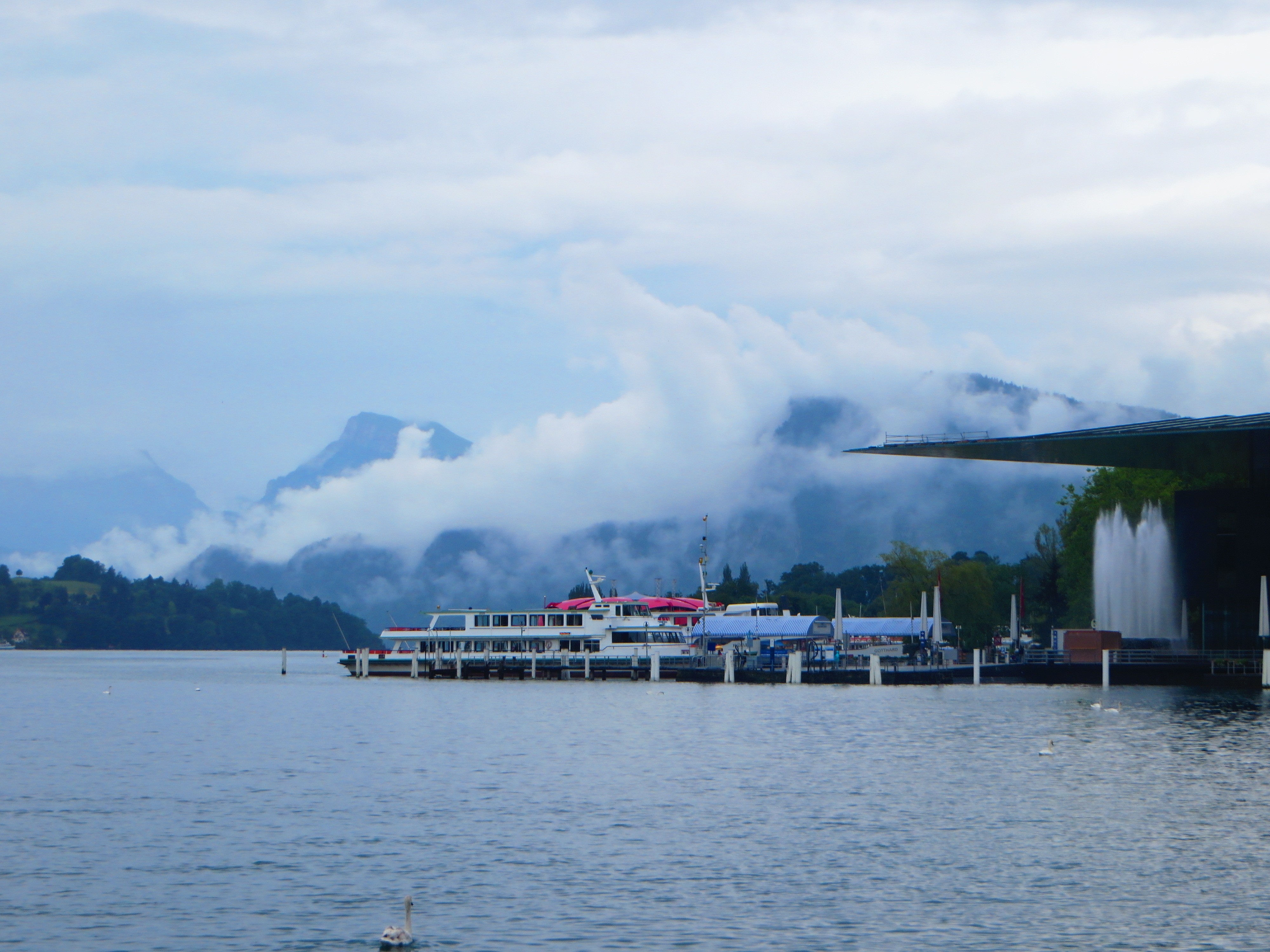 Switzerland Luzern Water Clouds 4000x3000