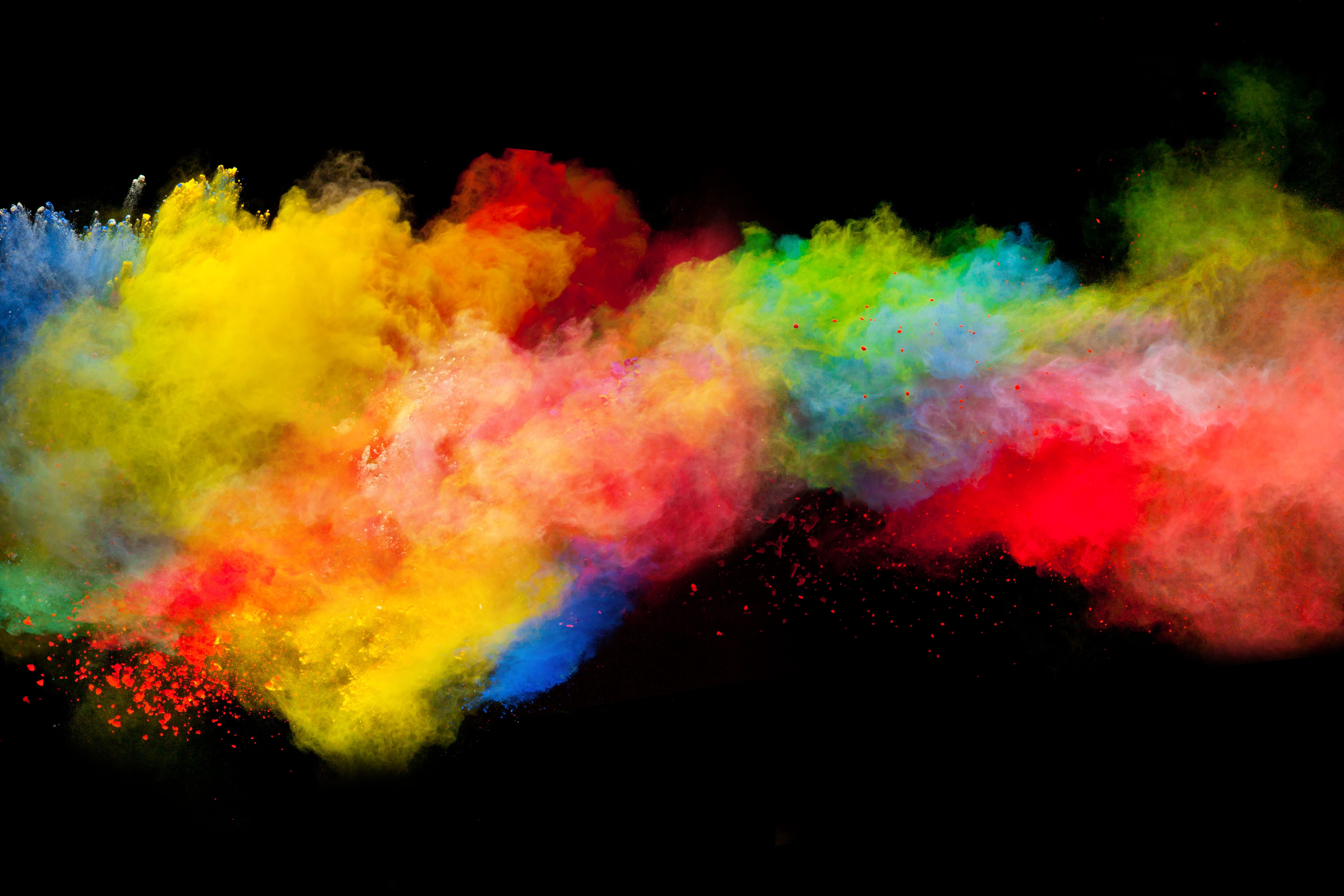 Powder Explosion Powder Splashes Colorful 6000x4001
