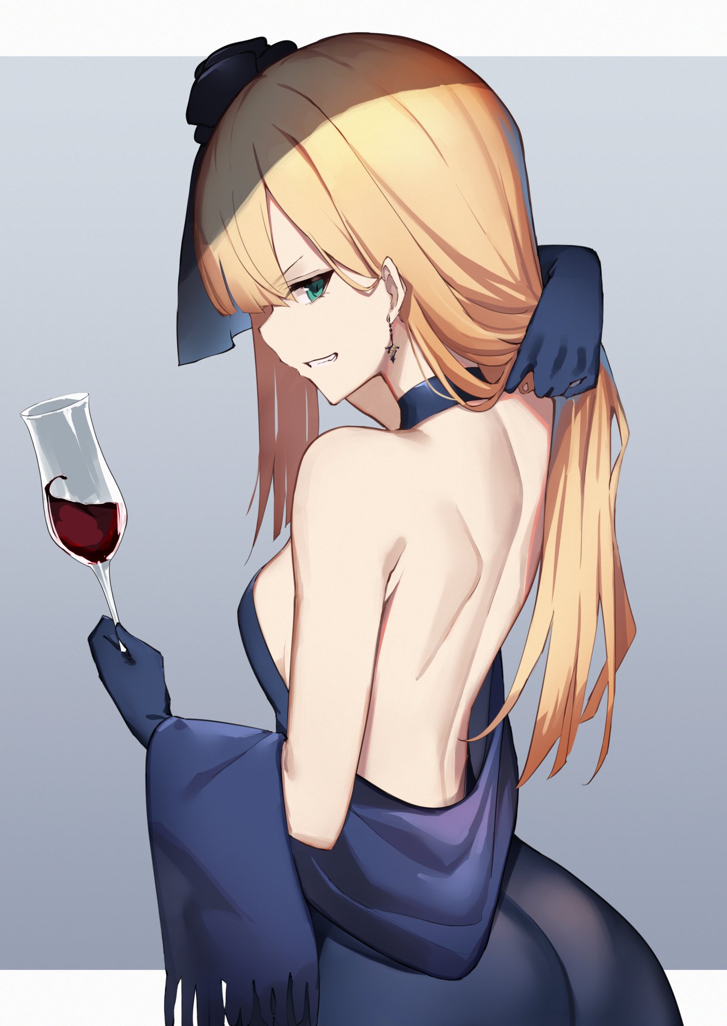 Fate Grand Order Reines El Melloi Archisorte Drinking Glass Back Blonde Anime Girls Anime Long Hair 1420x2004