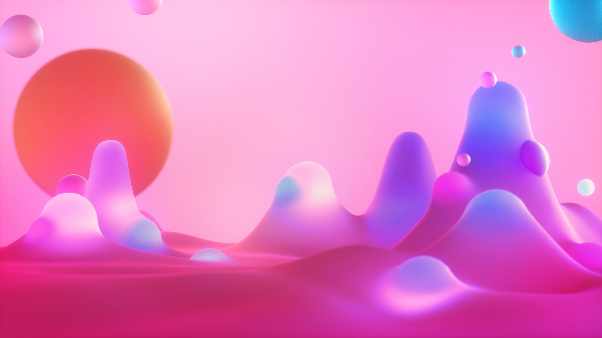 Space 3D Abstract 3D Graphics Rendering Colorful Abstract Pink 1920x1080