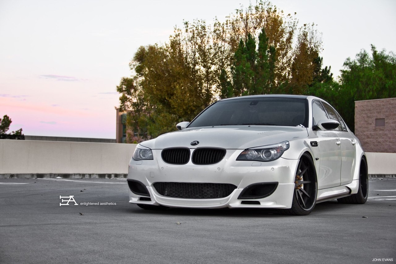 Car BMW Vehicle White Cars BMW E60 BMW 5 Series 1280x853