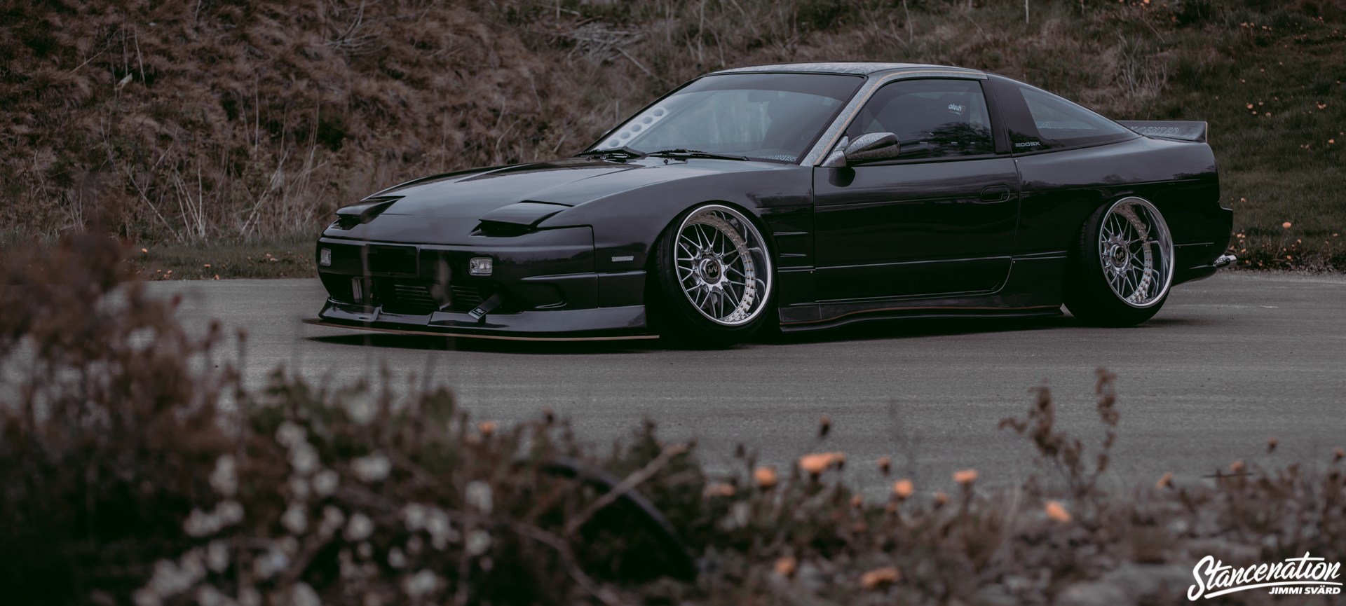 StanceNation Car Vehicle Camber JDM Nissan Nissan 180SX Low 1920x865