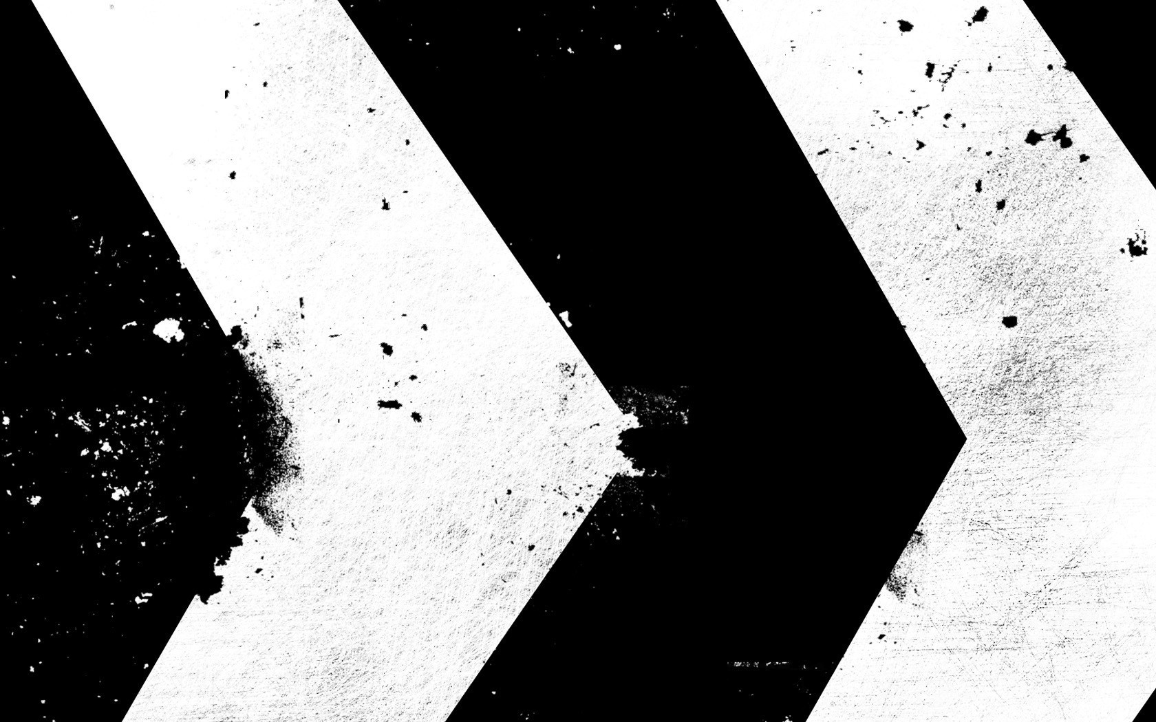 Abstract Monochrome Pattern Paint Splatter Digital Art Arrows Design Artwork Grunge Black White 1680x1050