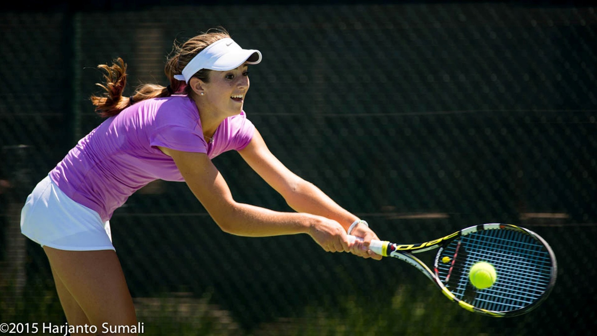 Tennis Women Catherine Cartan Bellis Brunette Shot Ponytail 1920x1080