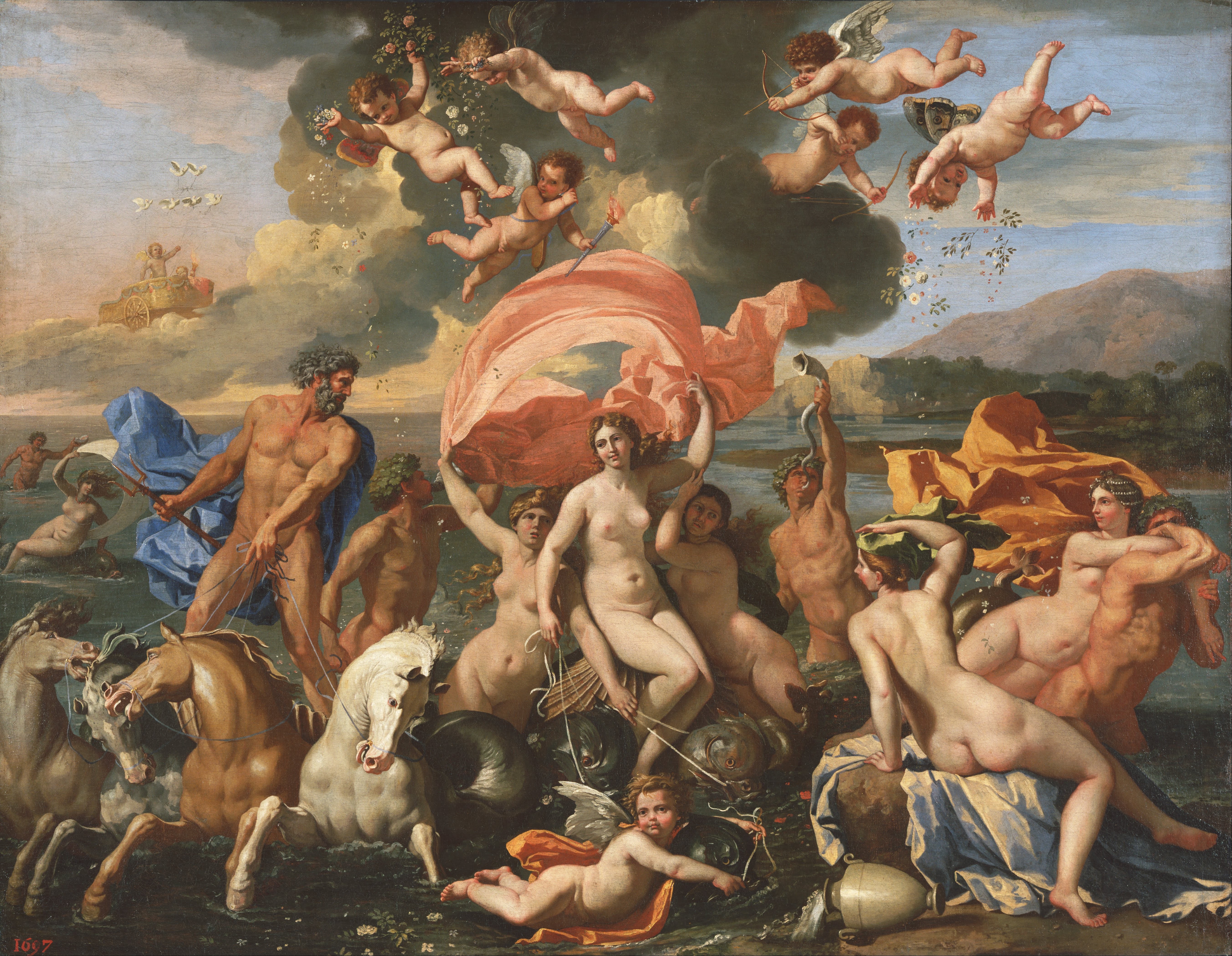 Greek Mythology Poseidon Neptune Temple Painting Classic Art The Birth Of Venus 5409x4200