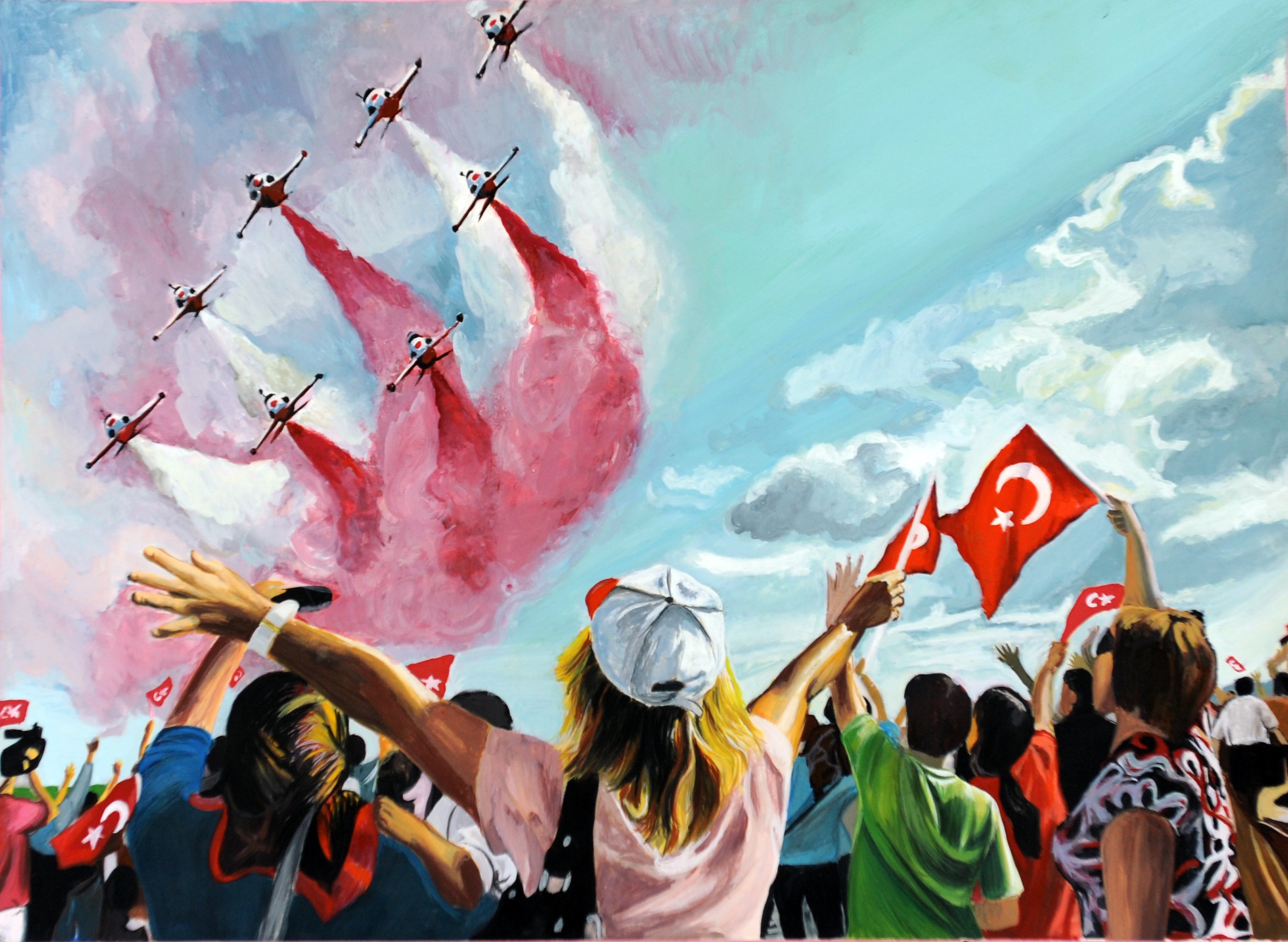 Turkish Stars Turkey Aircraft Flag 2692x1968