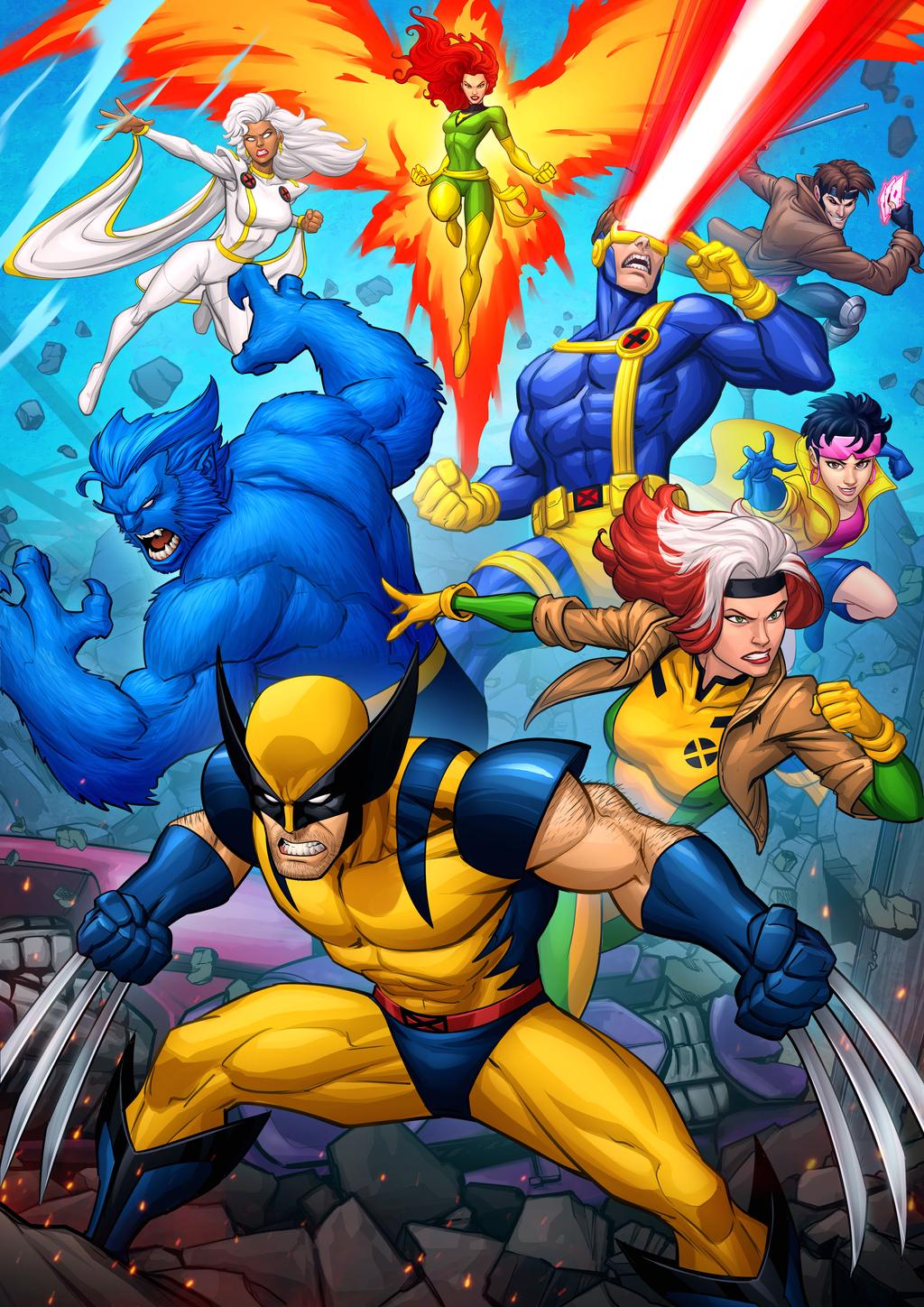 Patrick Brown Fan Art Wolverine X Men Cyclops Jean Grey Gambit Storm Character Beast Character Rogue 1024x1448