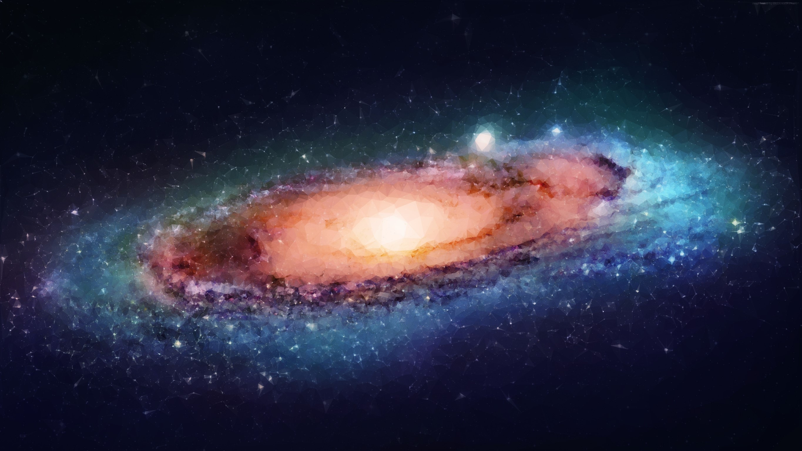 Space Nebula Polygon Art 2730x1536