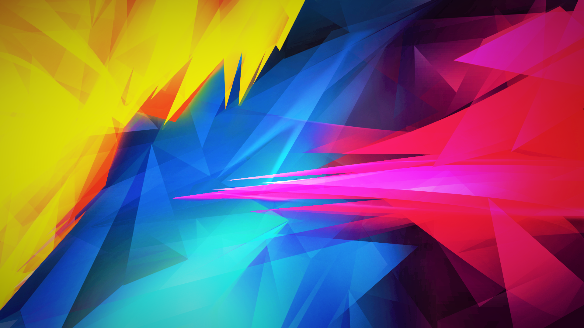 Abstract Blue Yellow Red Pink Purple Orange Colorful Cyan Magenta 1920x1080