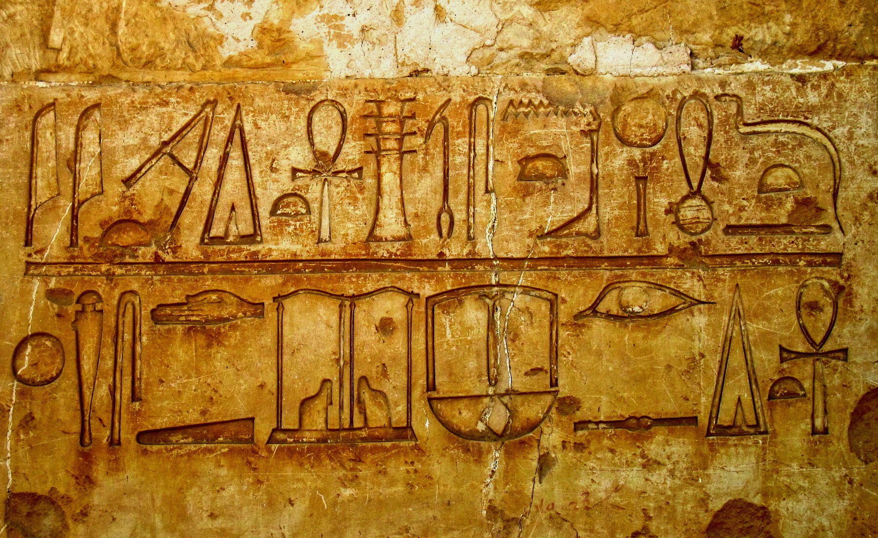 Egypt Luxor Ancient Hieroglyphics Hieroglyphs 1800x1103