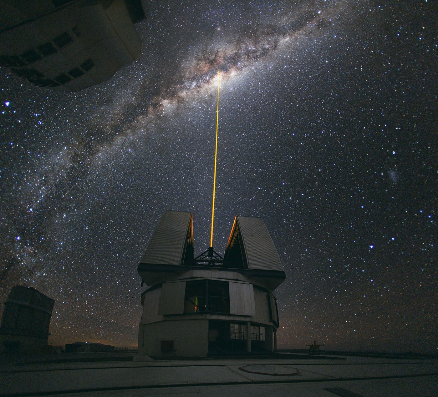 Starry Night Universe Observatory Chile Landscape Space Night Telescope Dark 1400x1271