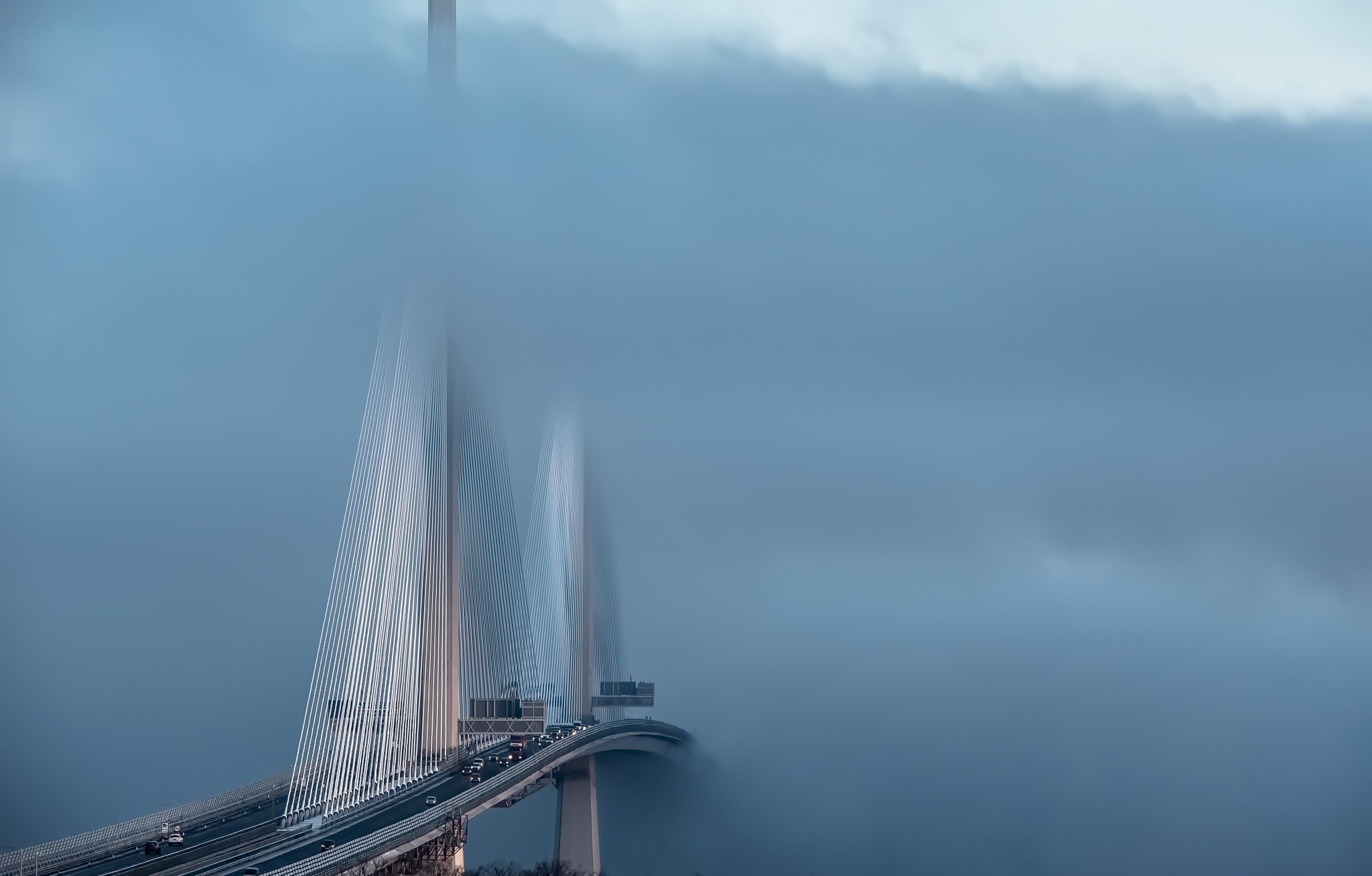 Scotland Mist Bridge Rope Bridge 2048x1308