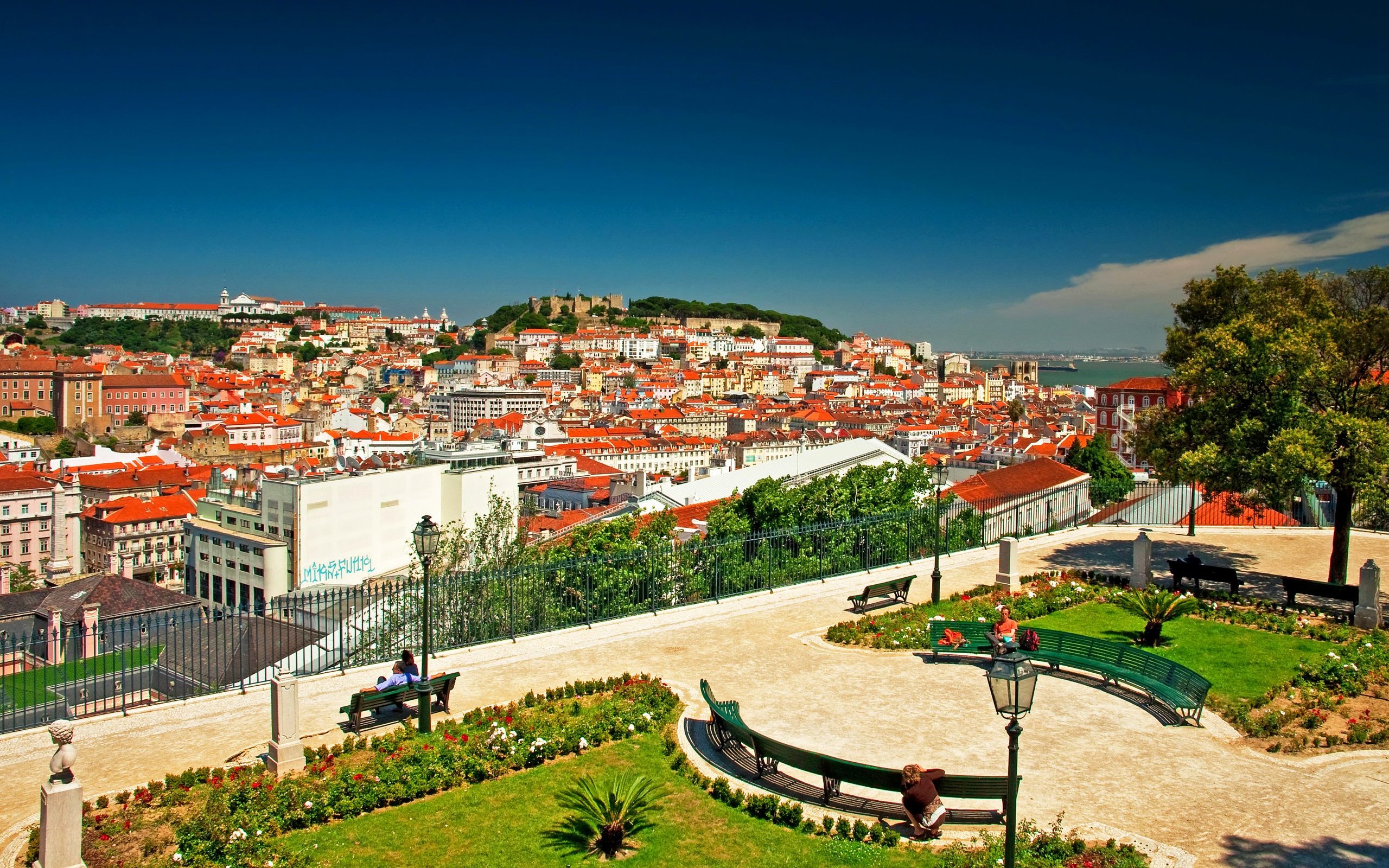 Man Made Lisbon Portugal City Cityscape Colors Colorful House 2560x1600