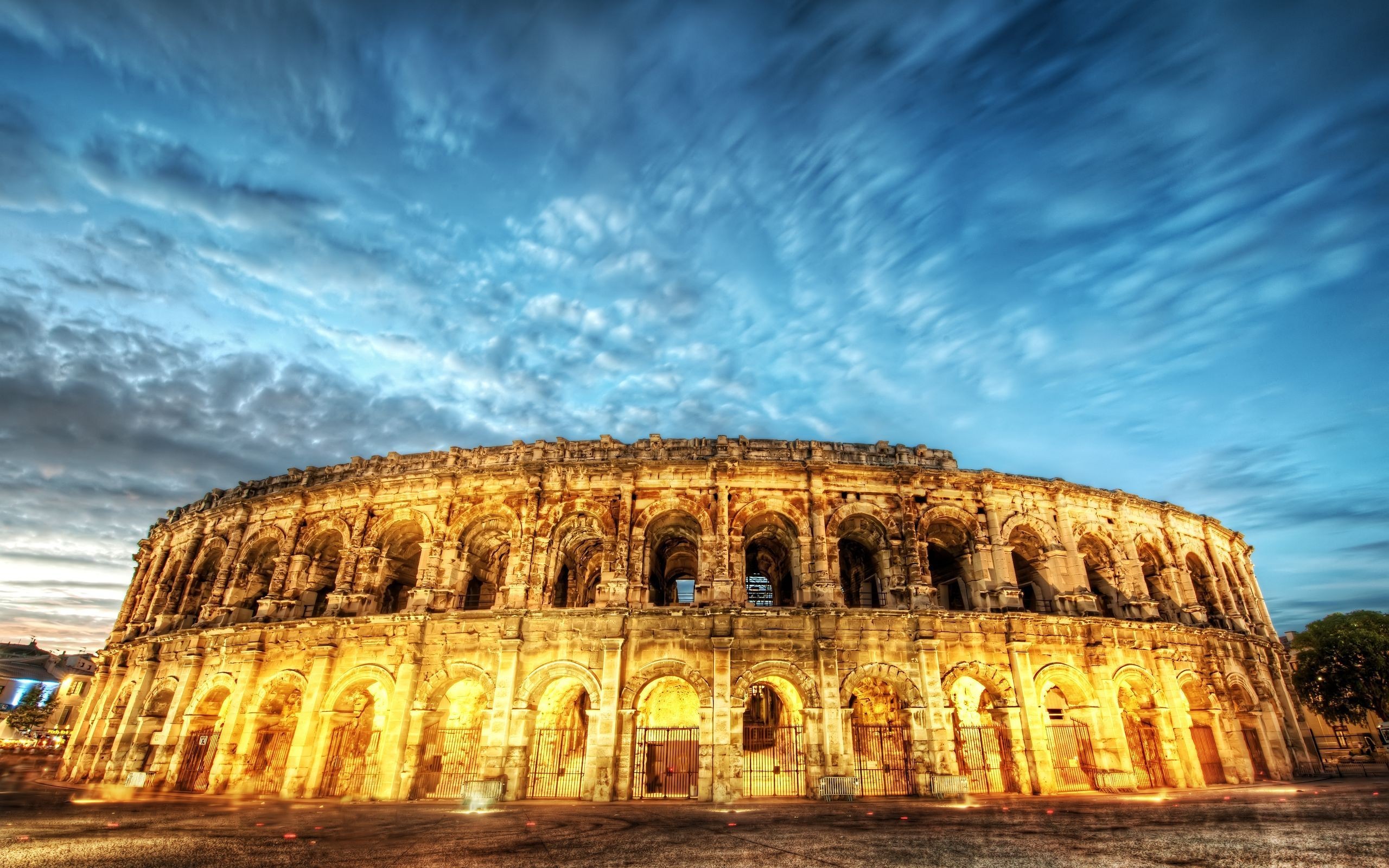 Cityscape Ancient Rome Rome Colosseum Old Building City Yellow 2560x1600
