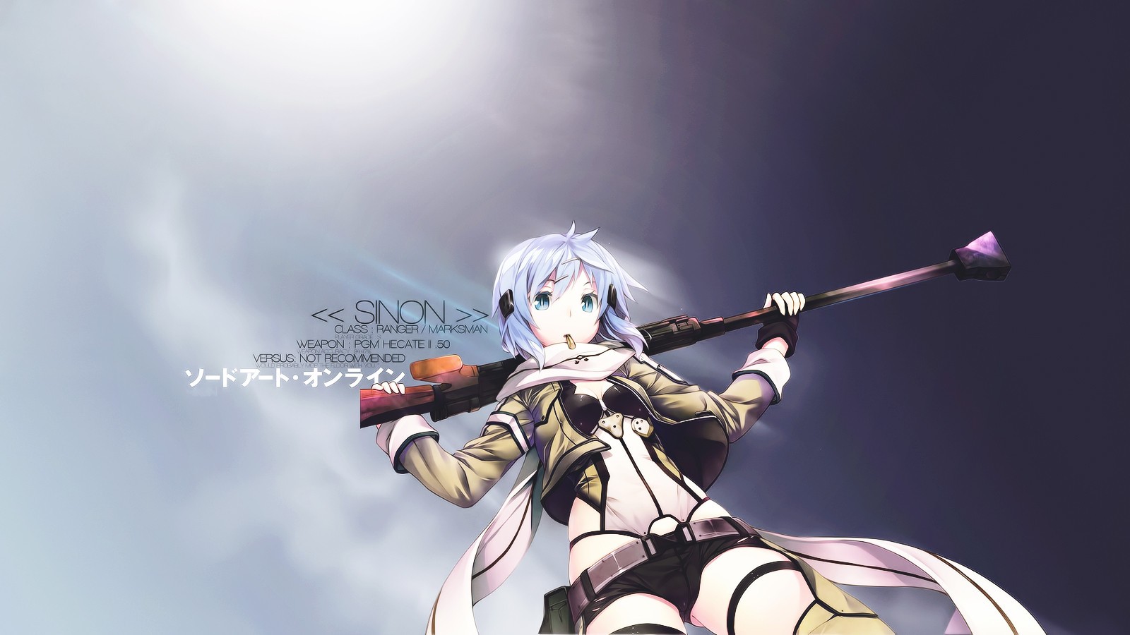 Anime Anime Girls Sword Art Online Asada Shino 1600x900