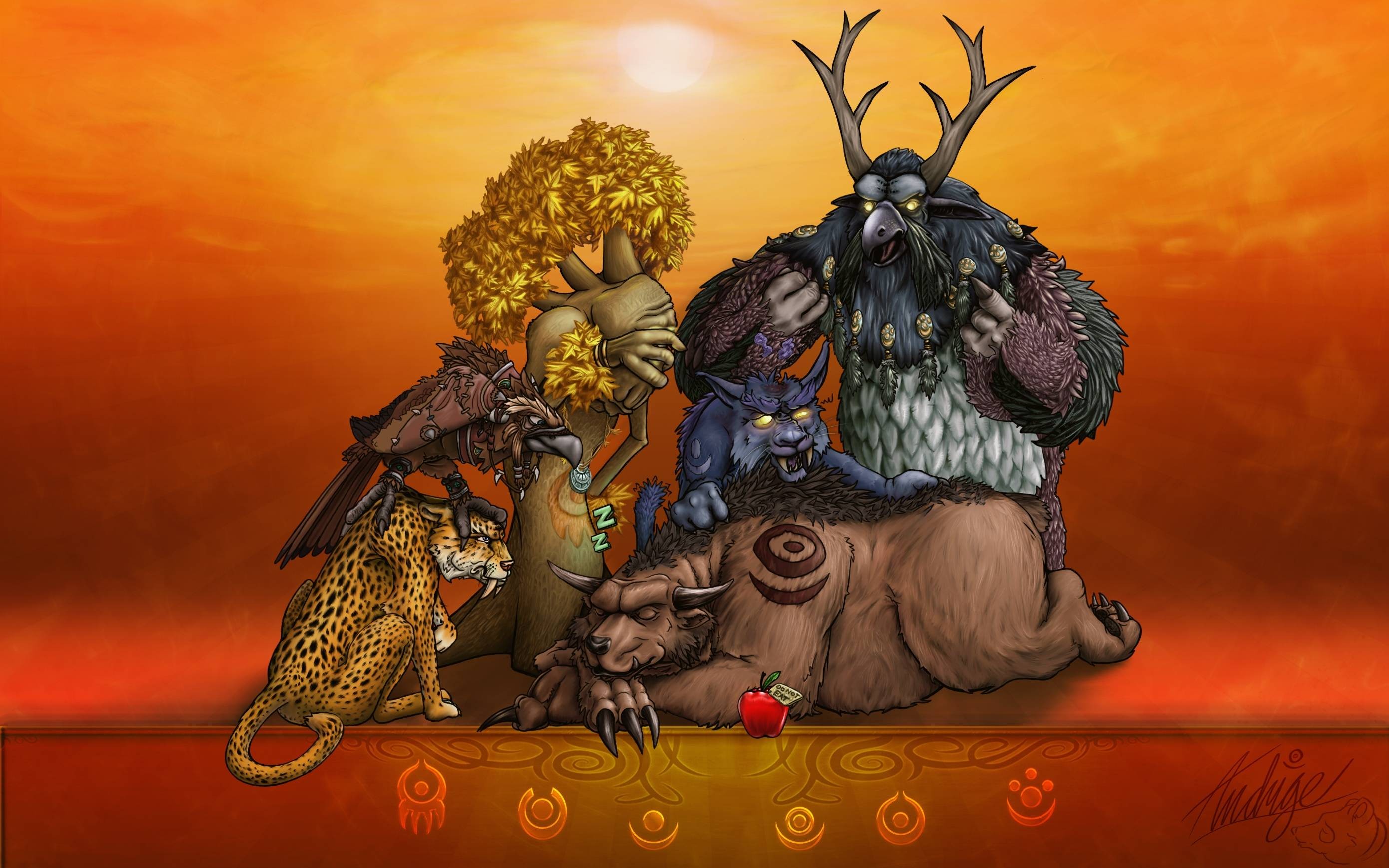 Druids Video Games World Of Warcraft Animals 2782x1739