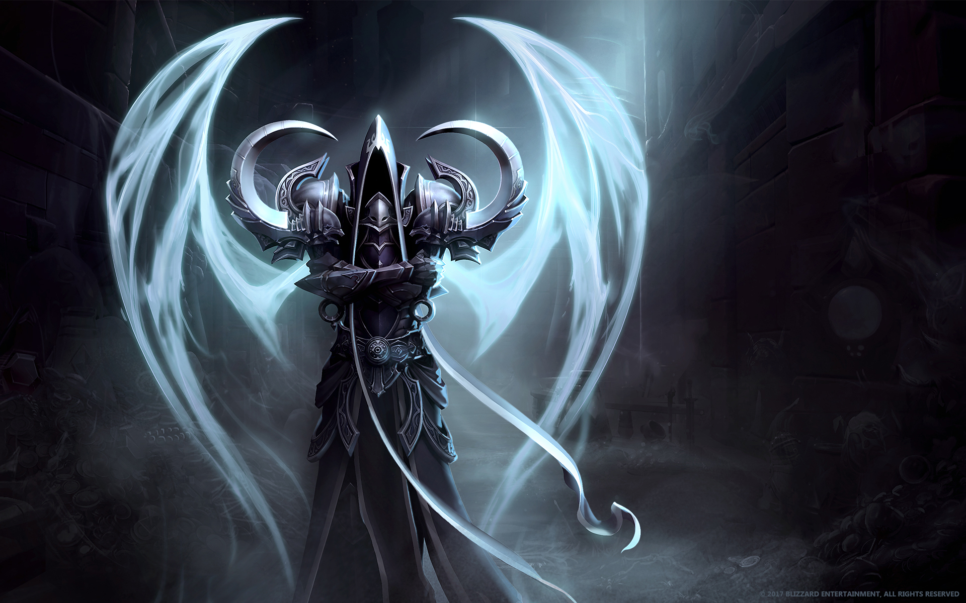 Diablo 3 Reaper Of Souls Mr Jack Luke Mancini Angel Wings Dark Sickle Hood Armor Blizzard Entertainm 1920x1200