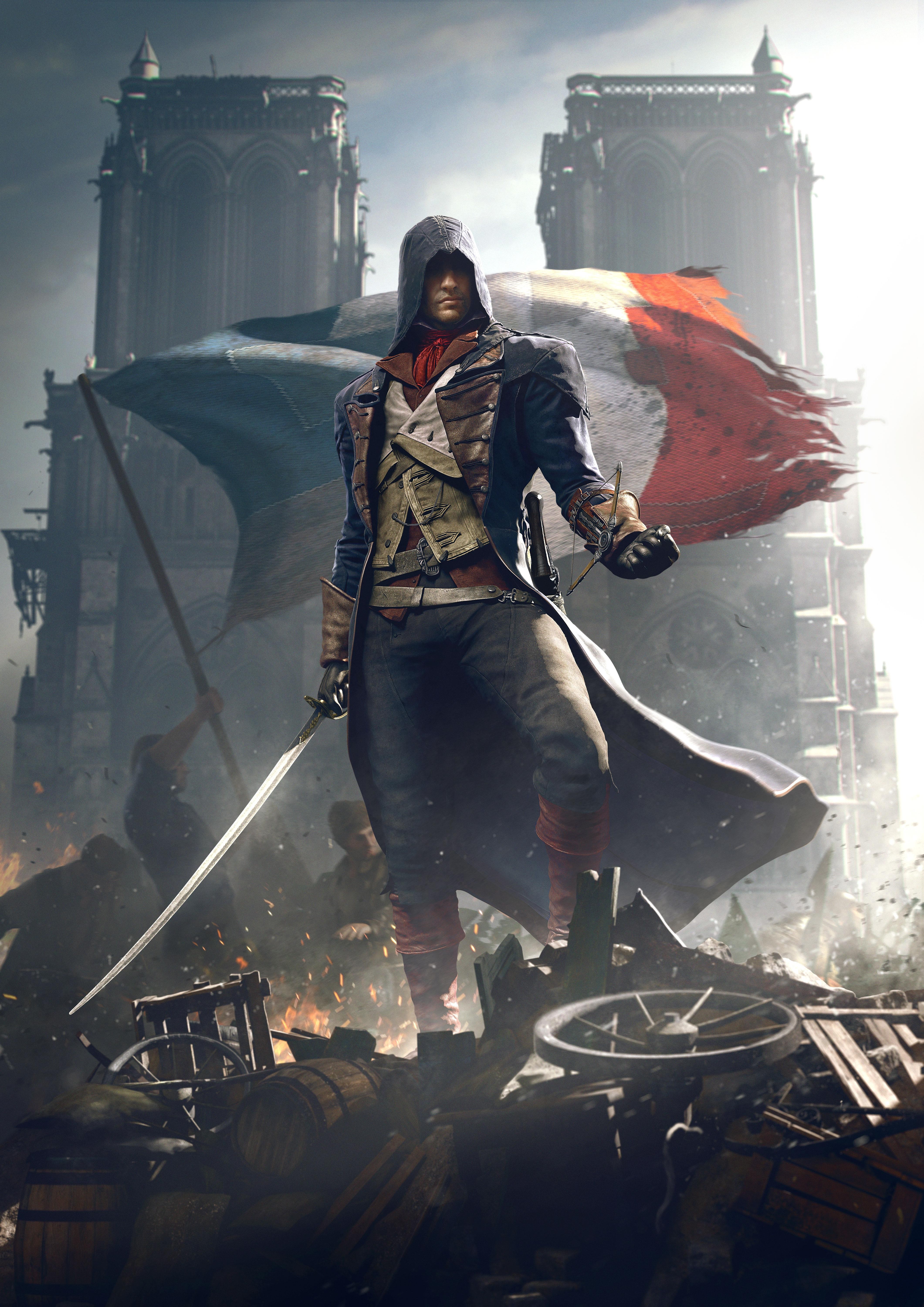 Assassins Creed Assassins Creed Unity Video Game Art Video Games Flag 4242x6000