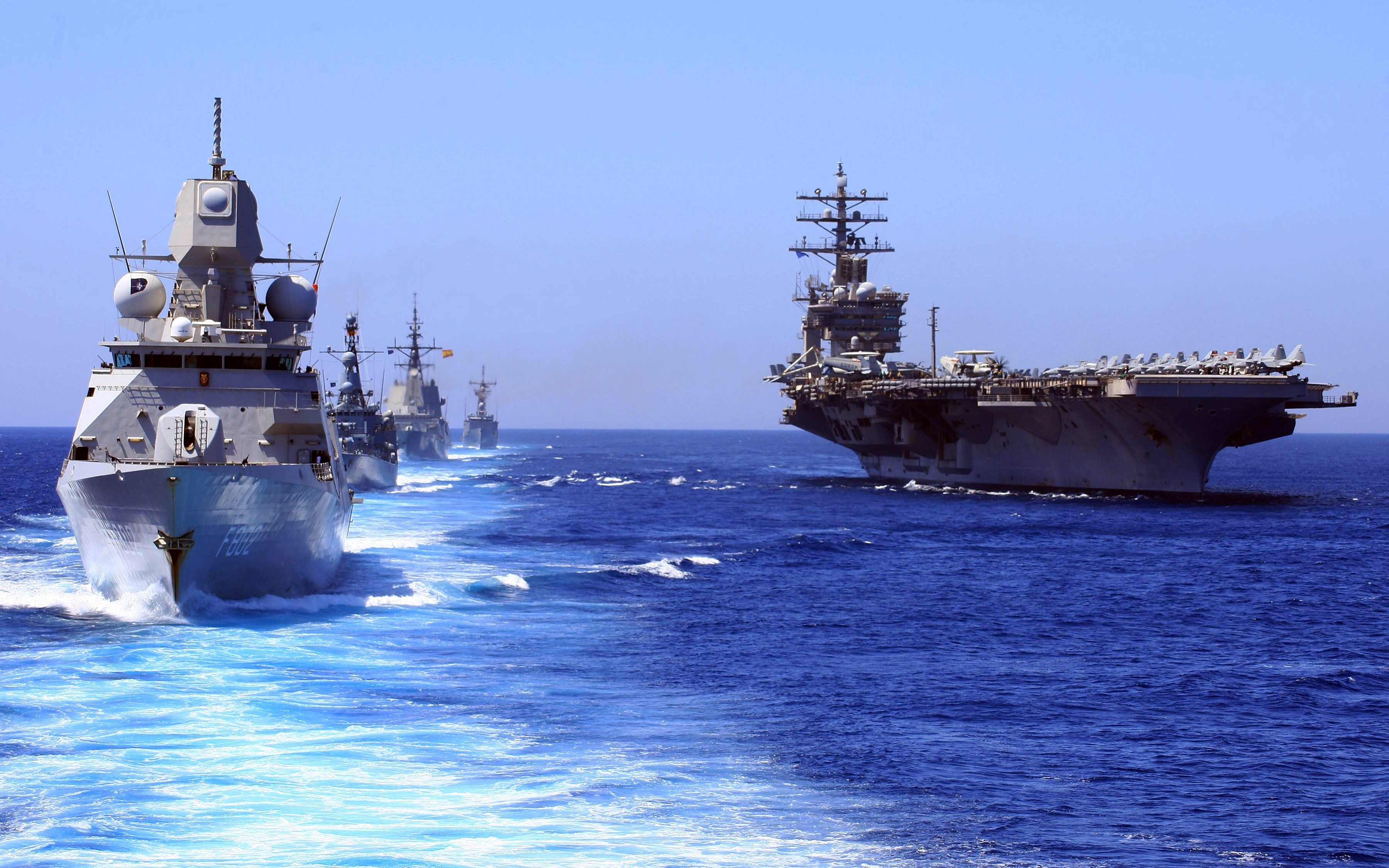 Aircraft Carrier United States Navy Sea Military Fleet 3600x2250