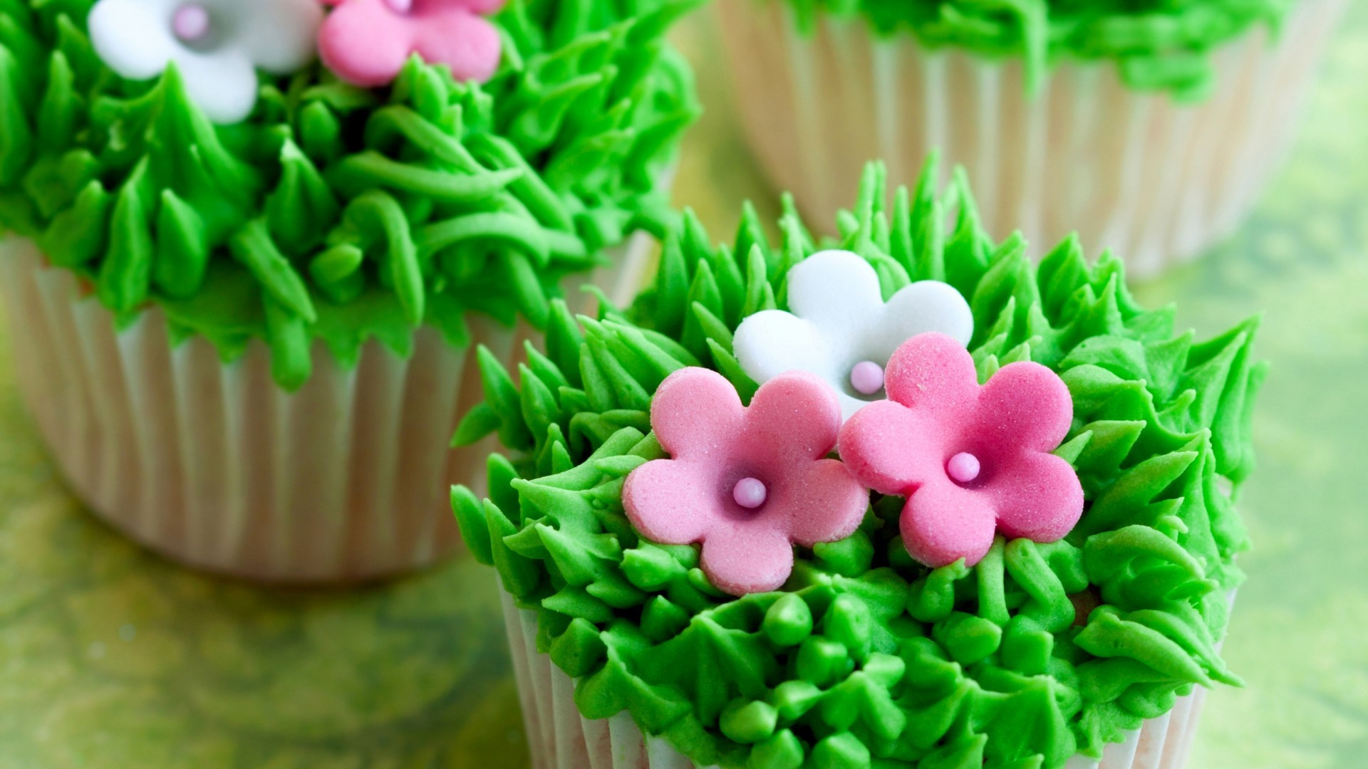 Colorful Dessert Cupcakes Confectionery Food 1920x1080