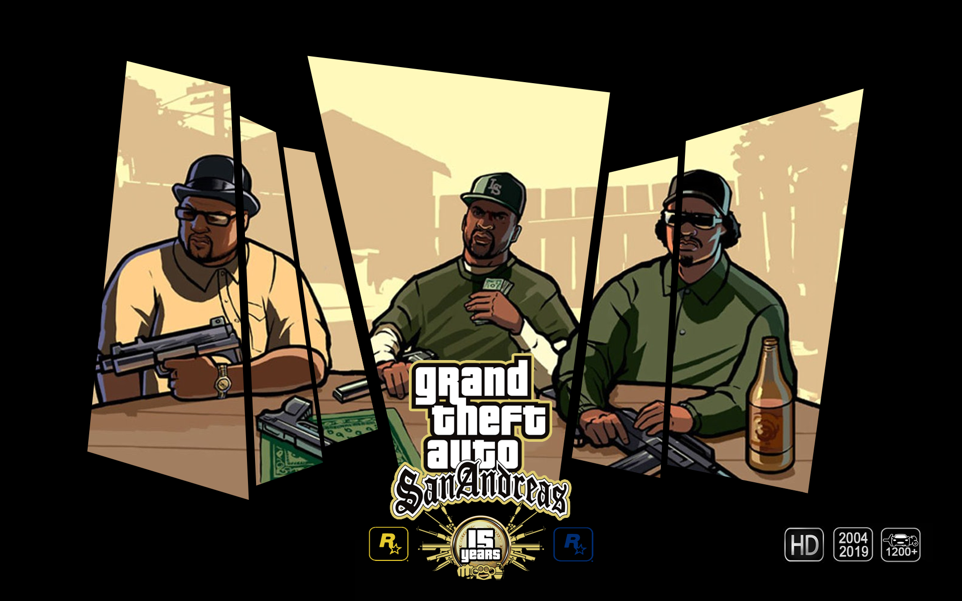 GTA Anniversary GTA San Andreas Grand Theft Auto Game Poster Video Games 1920x1200