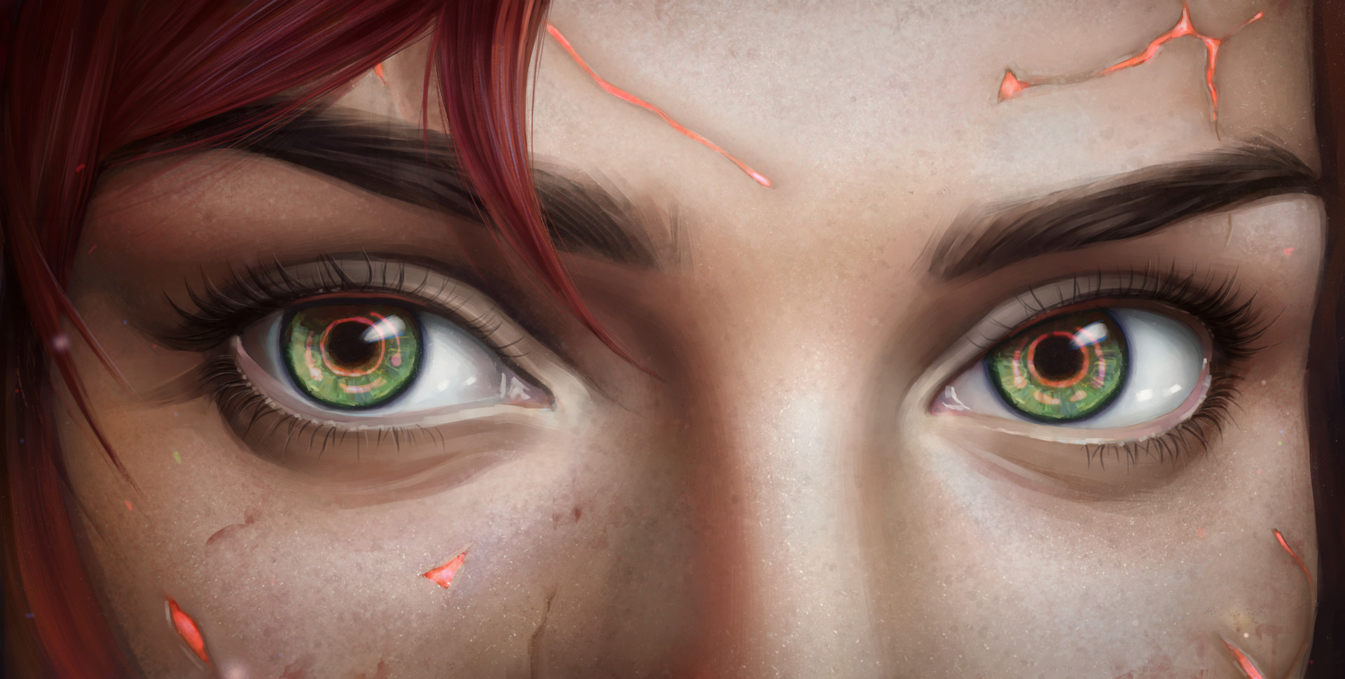 Digital Art Eyes Closeup Commander Shepard Mass Effect N7 Jane Shepard 1920x970