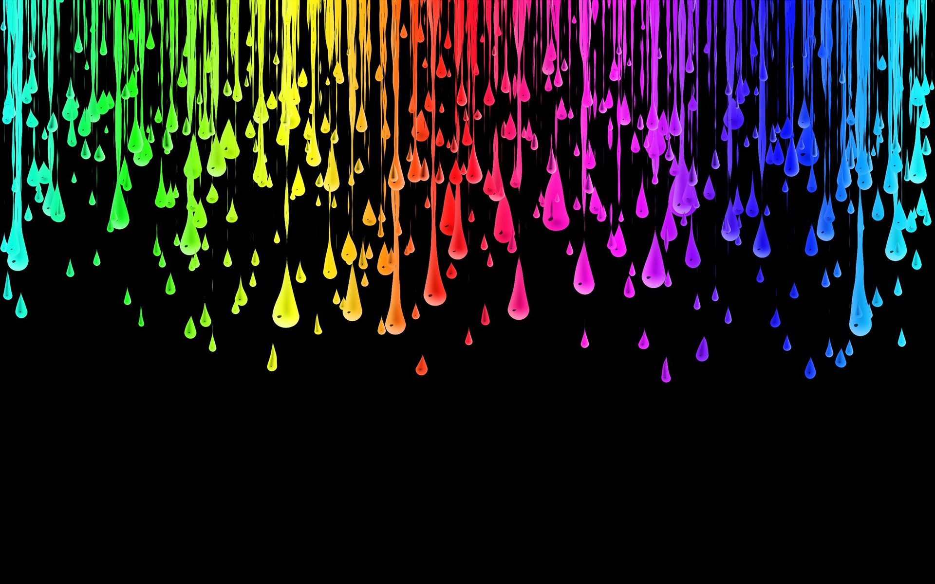 Water Drops Spectrum Colorful Artwork Gradient 1920x1200