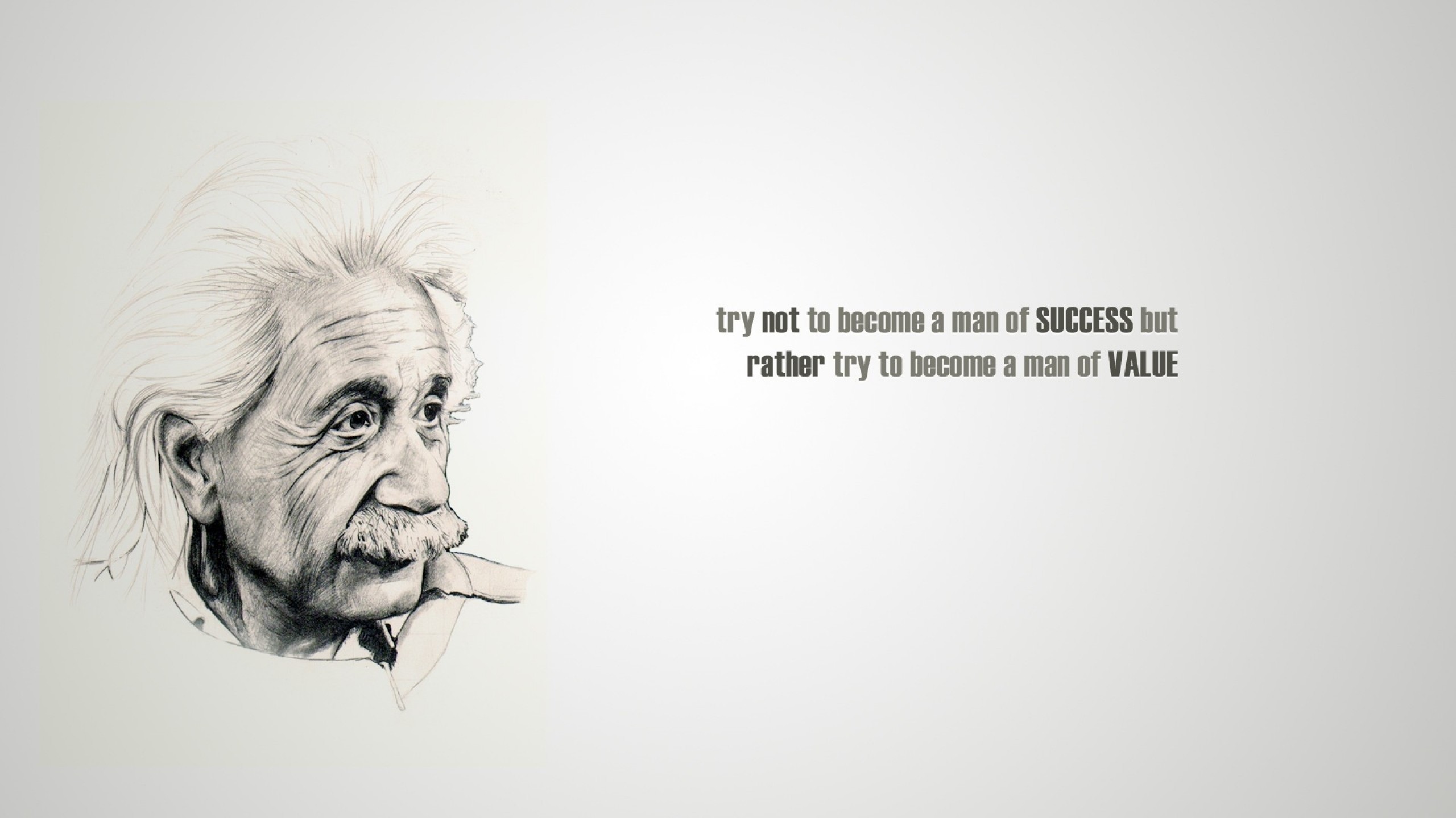 Albert Einstein Quote Simple Background 2560x1440