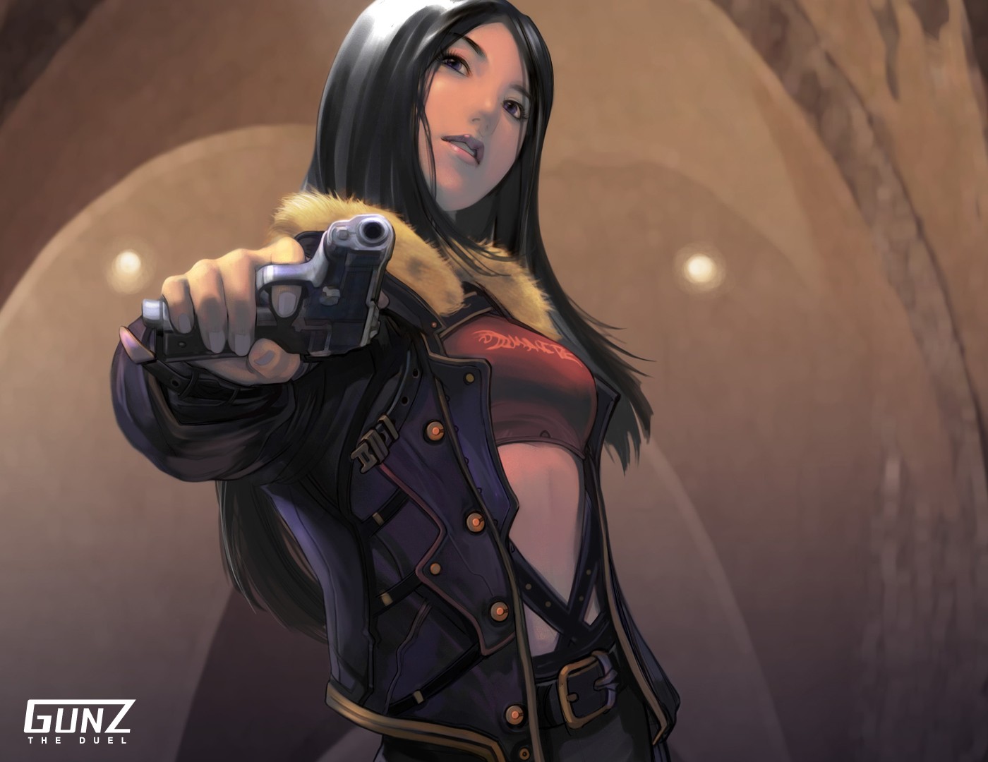 Gunz Tactical Game Gun Online Women Artwork Looking At Viewer Girls With Guns Gunz The Duel 1400x1080