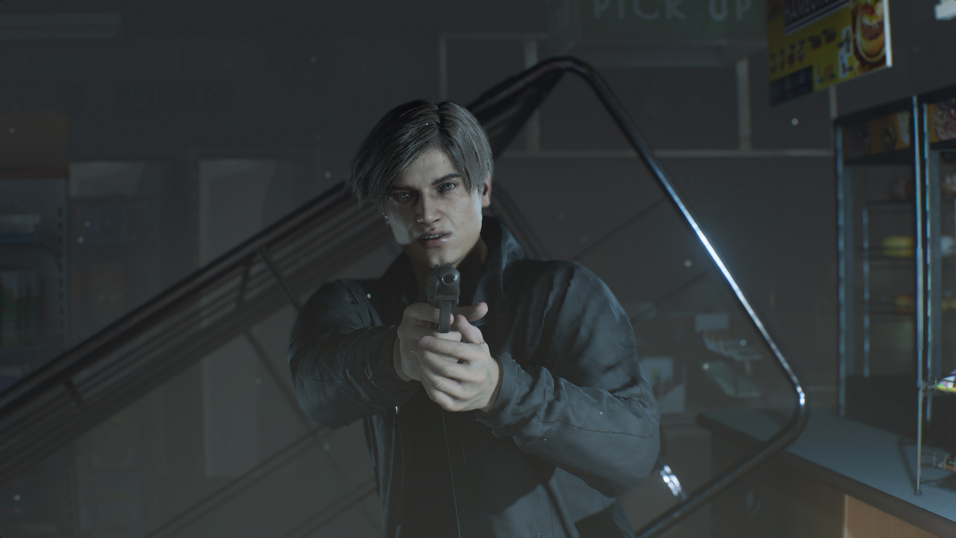 Resident Evil 2 Remake PC Gaming Video Game Characters Screen Shot Leon Kennedy 1920x1080